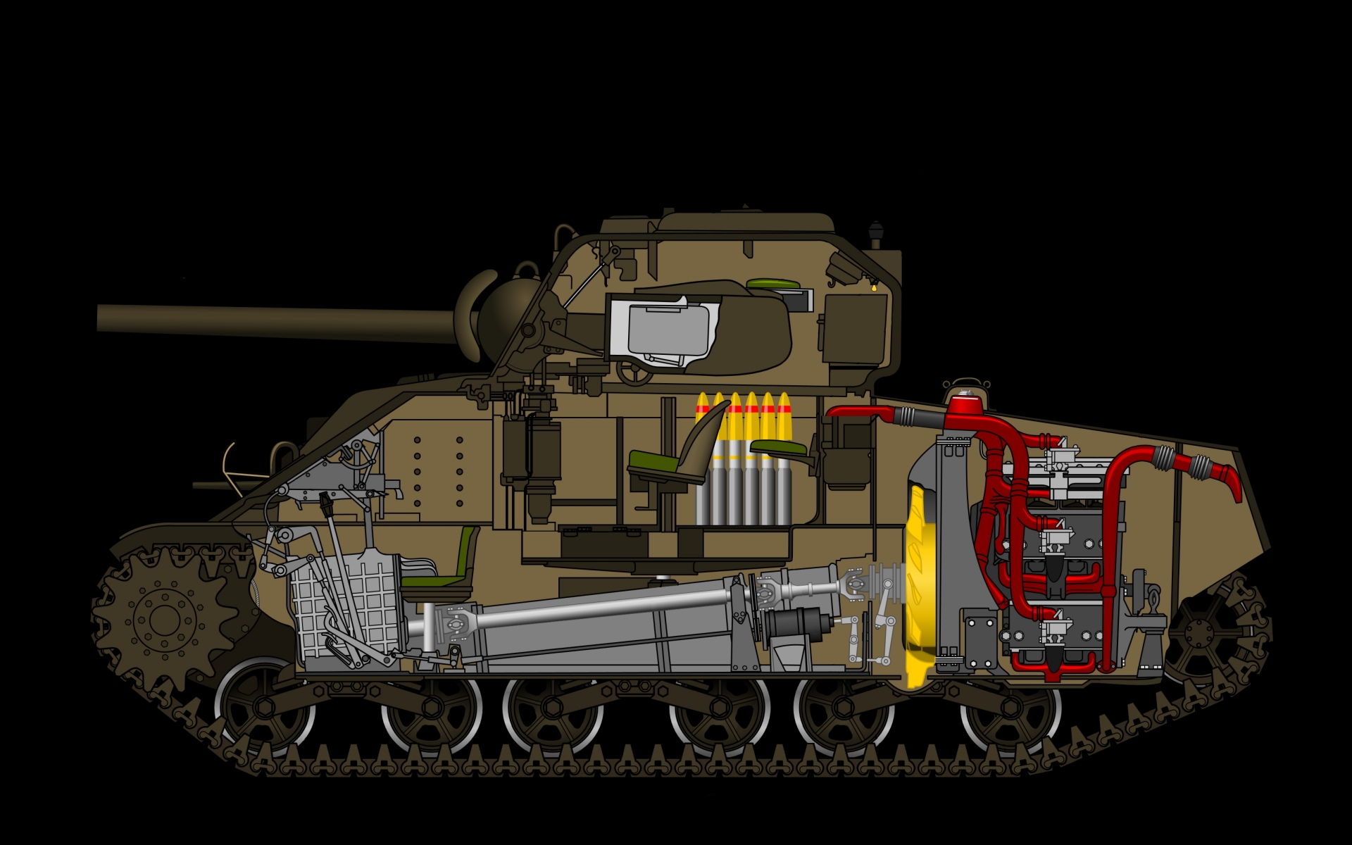 Military M4 Sherman 1920x1200