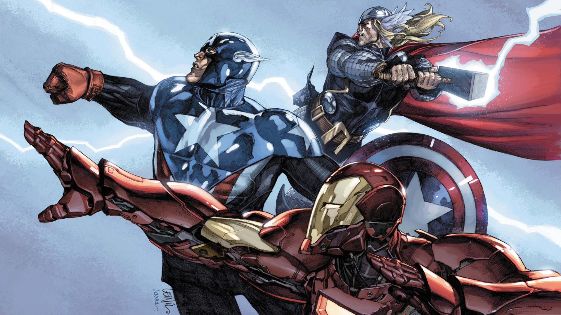 Captain America Iron Man Thor 1920x1080