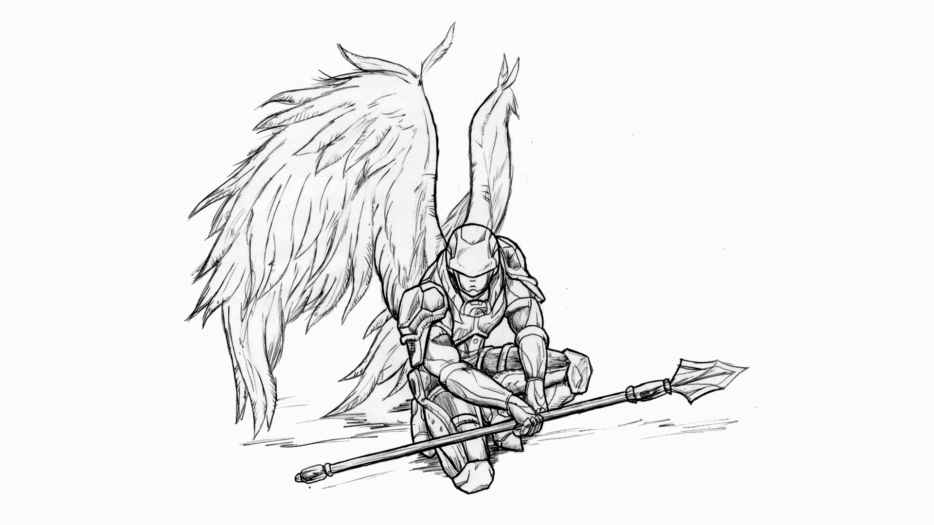 Fantasy Angel Warrior 1920x1080