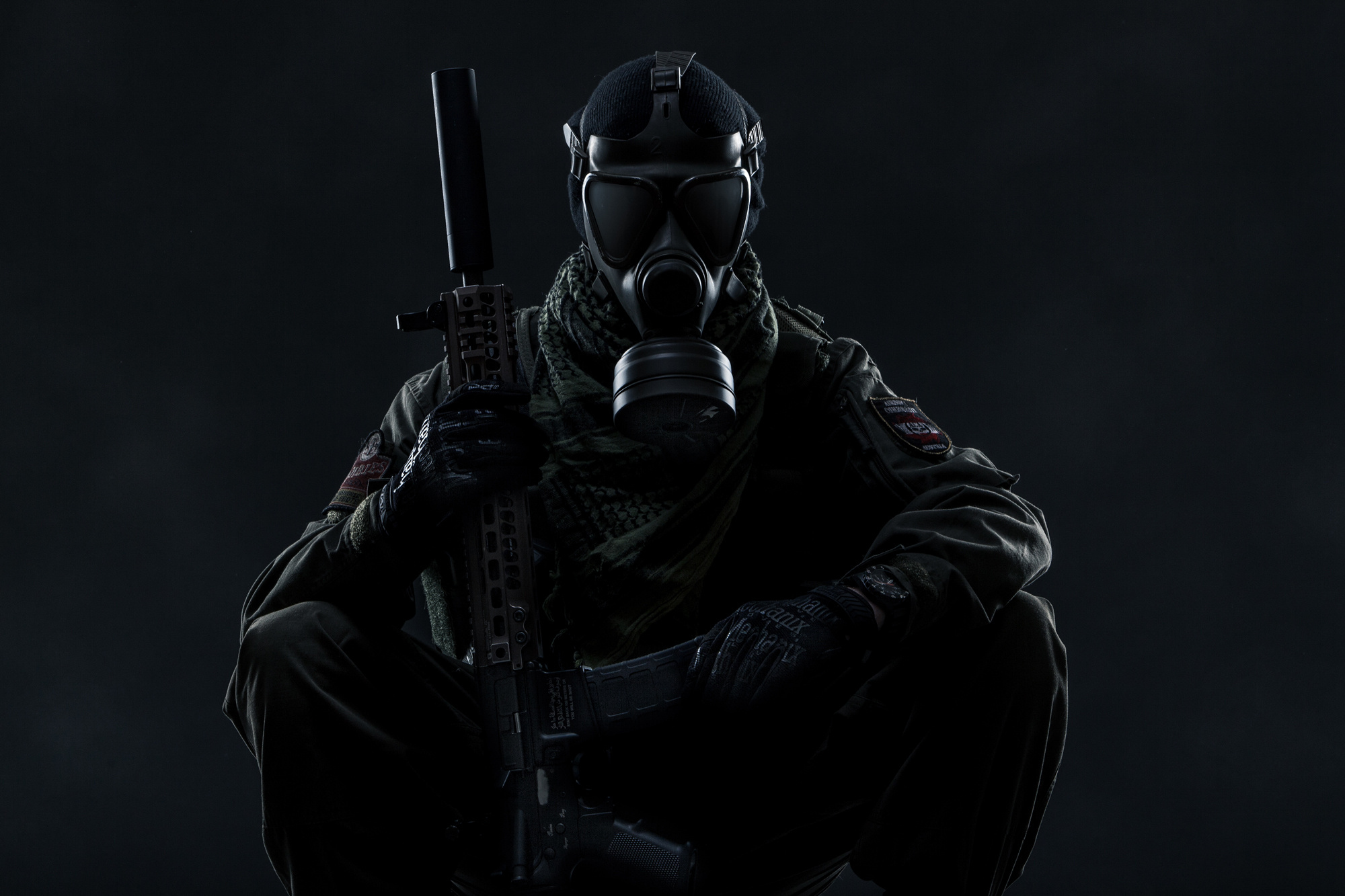 Gas Mask Soldier Tom Clancy S Ghost Recon Wildlands Weapon 2000x1333
