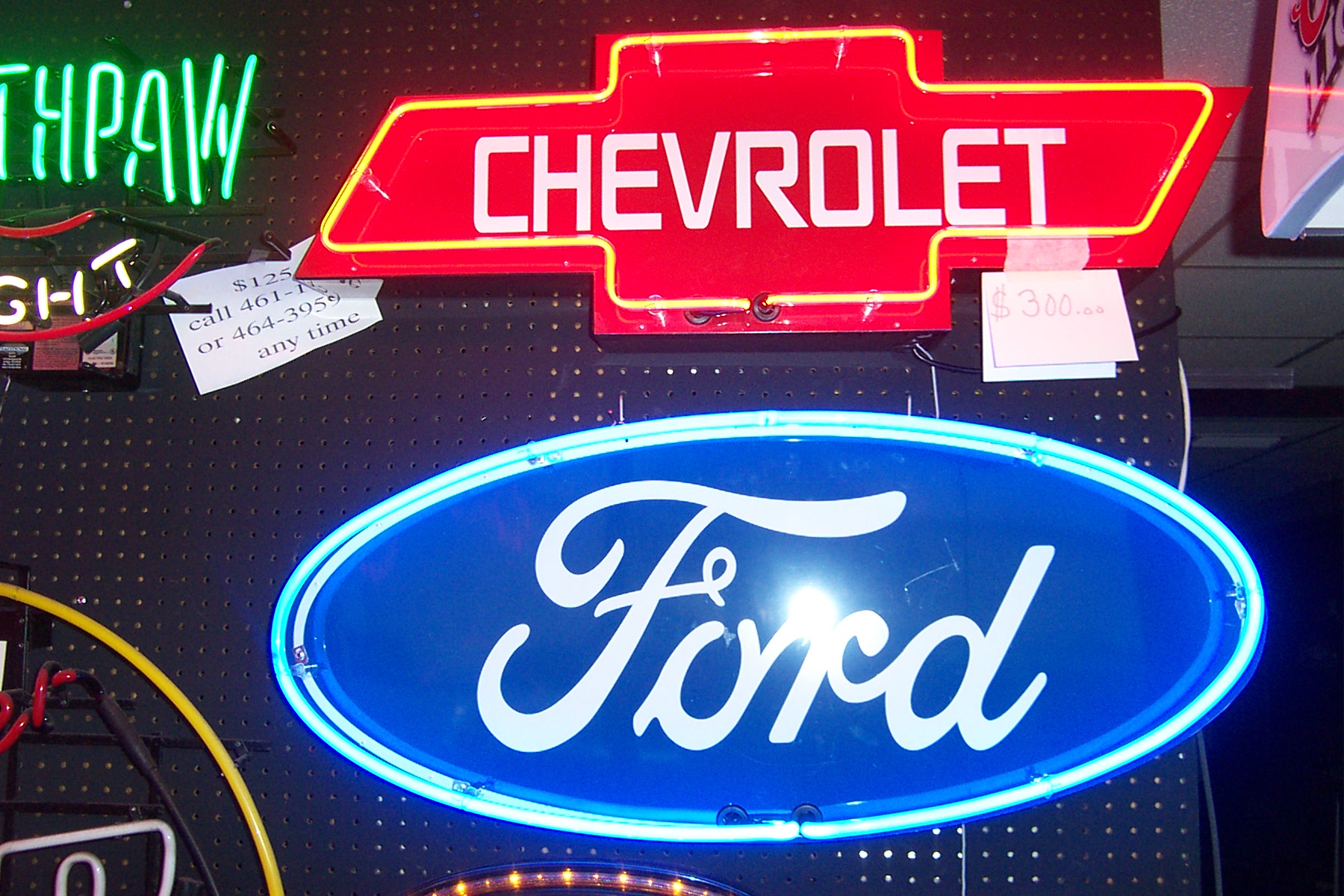Chevrolet Ford Light Neon Neon Sign Sign Vehicle 1800x1200