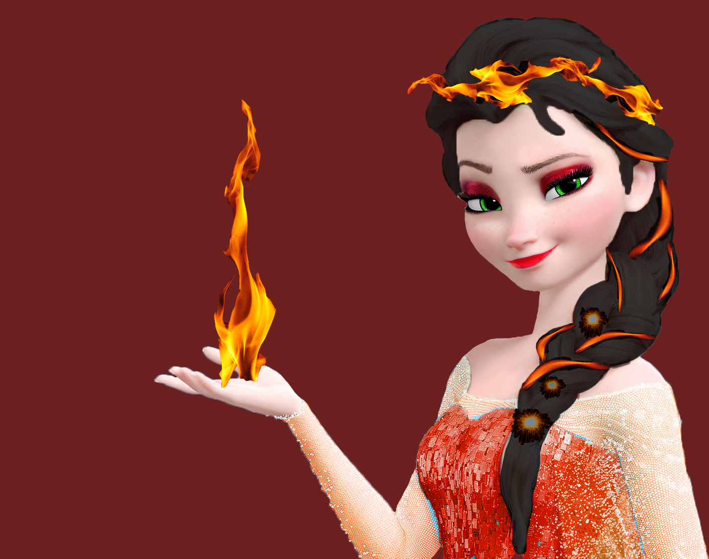 Elsa Frozen Fire 1412x1114