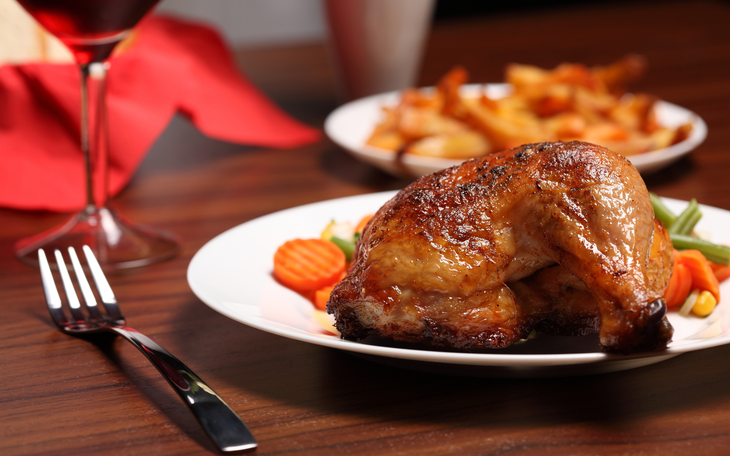 Chicken Food Lunch Meal Restaurant 2560x1600