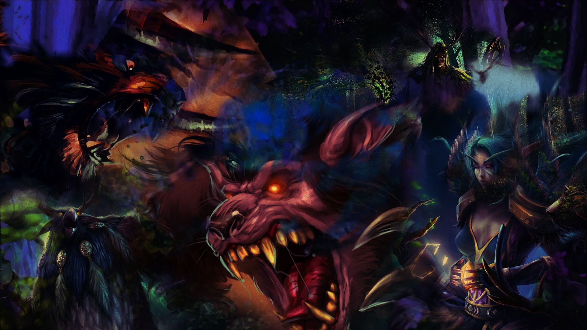 Bear Druid Elf Fantasy World Of Warcraft 1920x1080