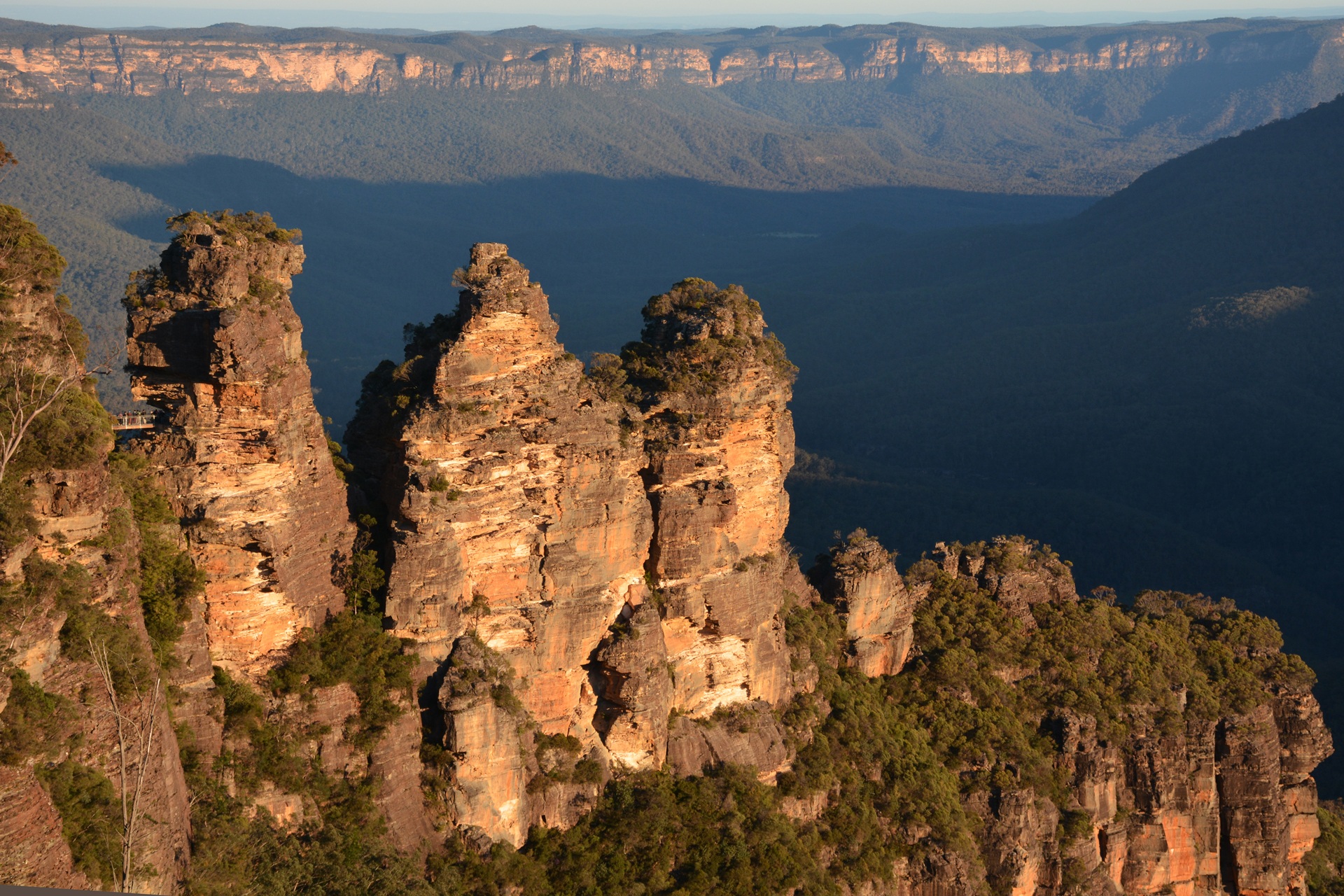 Australia Blue Mountains Cliff Katoomba Landscape Nature Rock Three Sisters Australia 1920x1280
