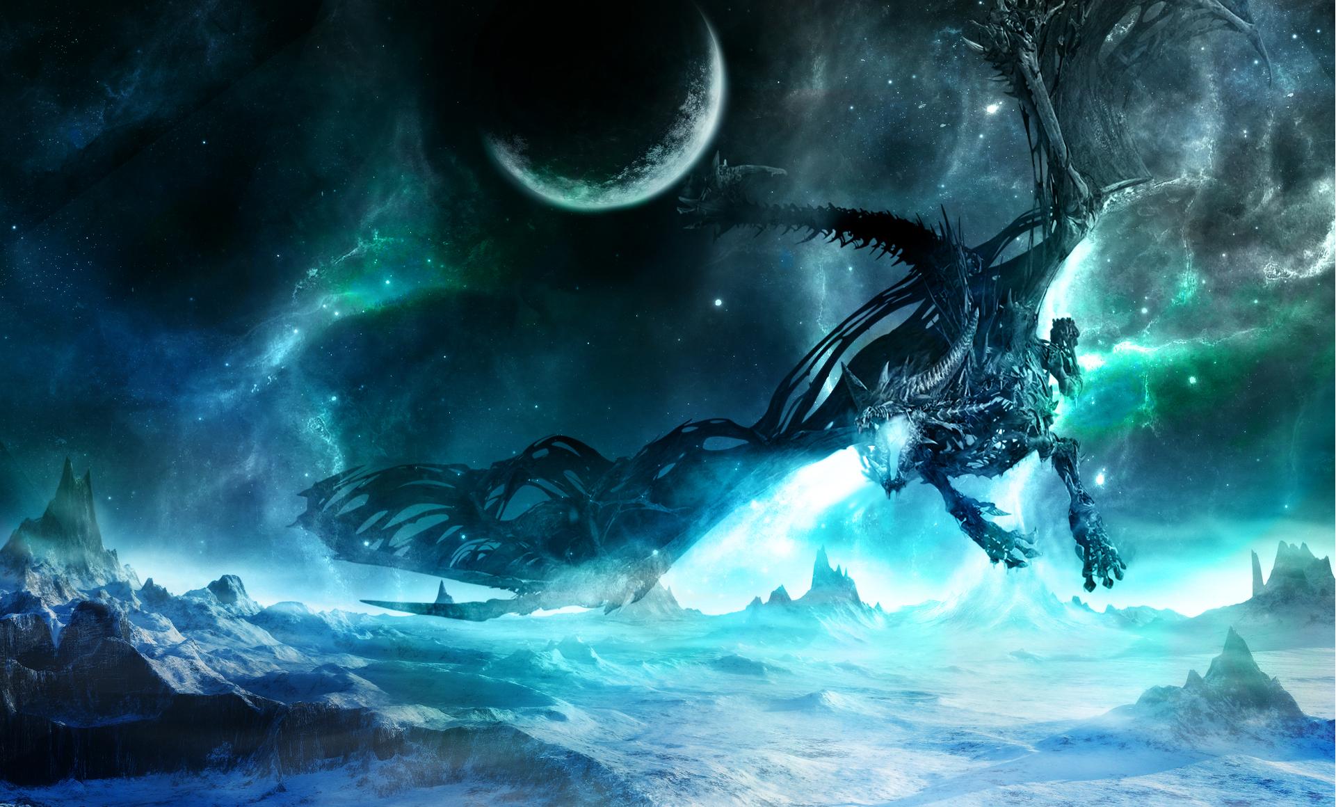 Dragon Fantasy Moon Mountain Sindragosa World Of Warcraft World Of Warcraft Wrath Of The Lich King 1921x1160