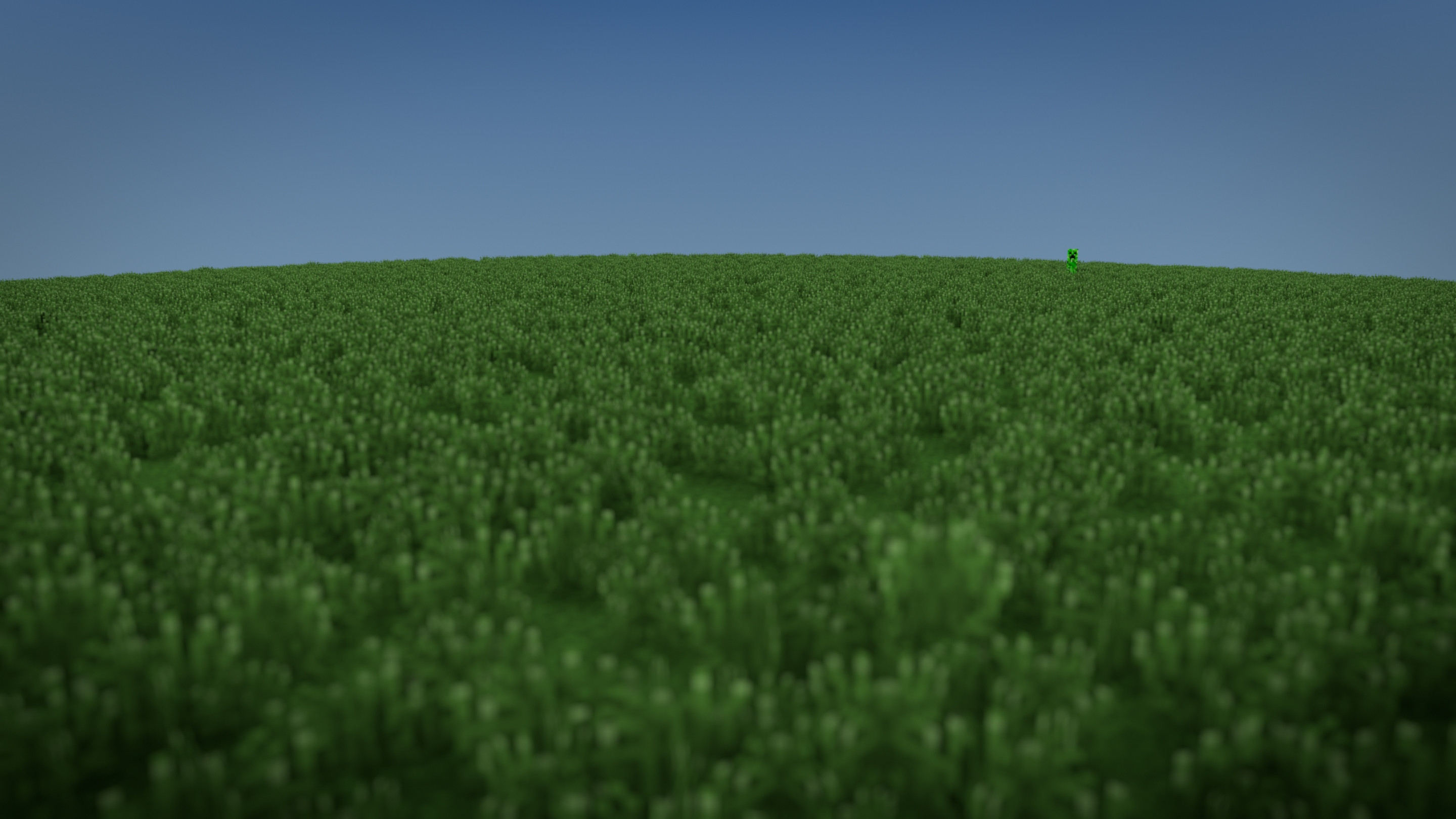Creeper Minecraft Grass Green Minecraft Mojang Video Game 2880x1620