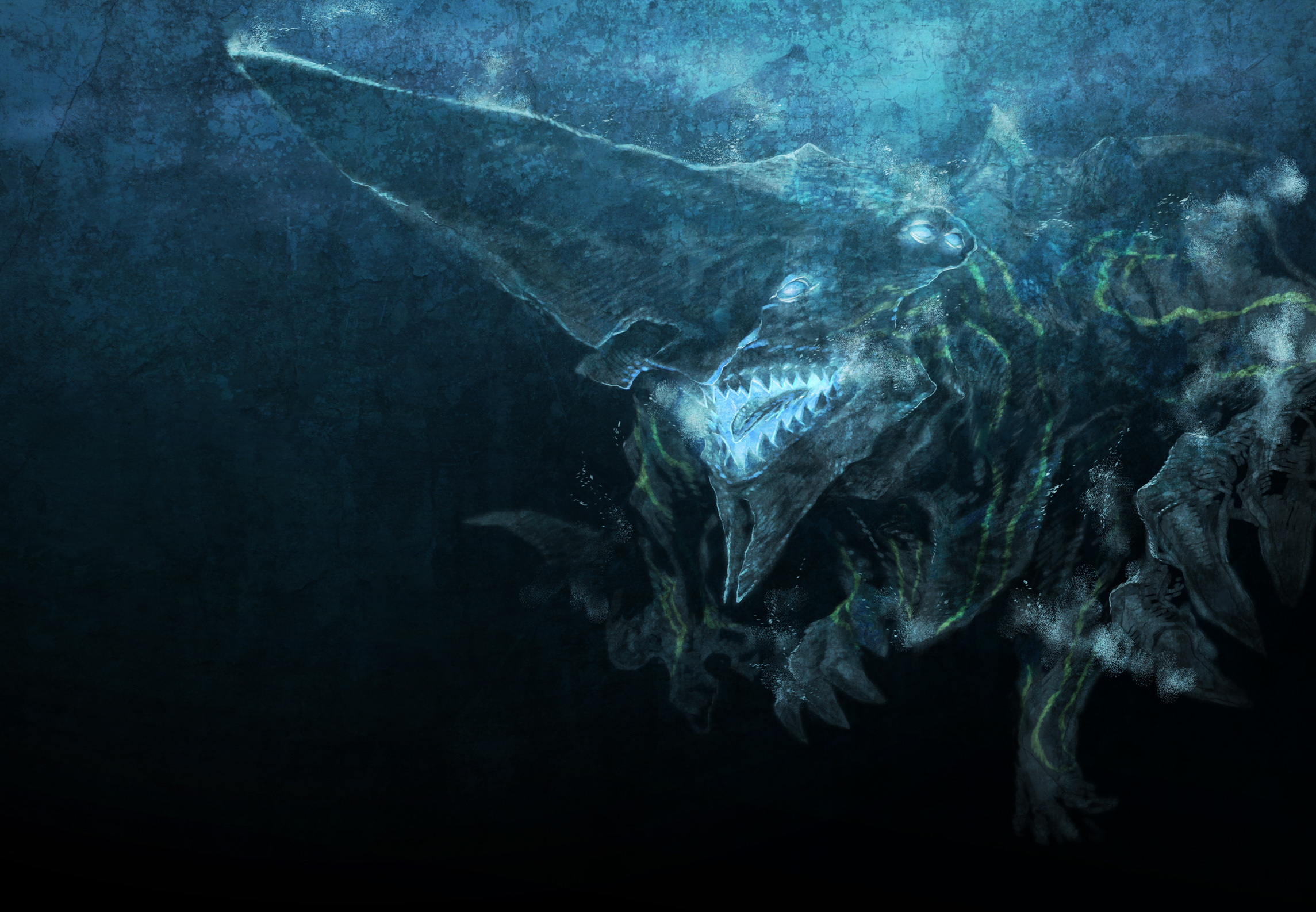 Dark Kaiju Monster Pacific Rim Underwater 2289x1586