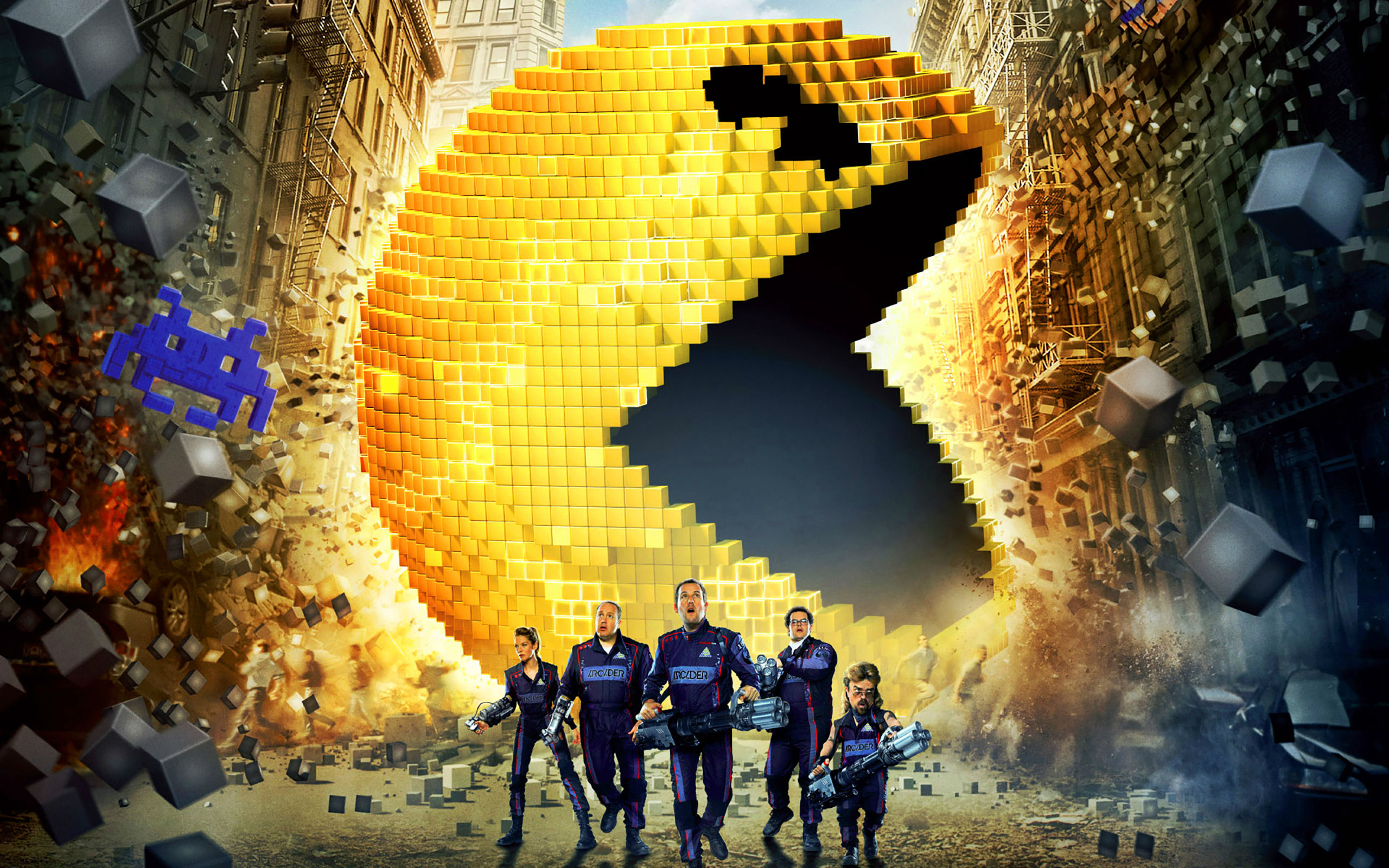 Adam Sandler Pac Man Pixels Movie 2560x1600