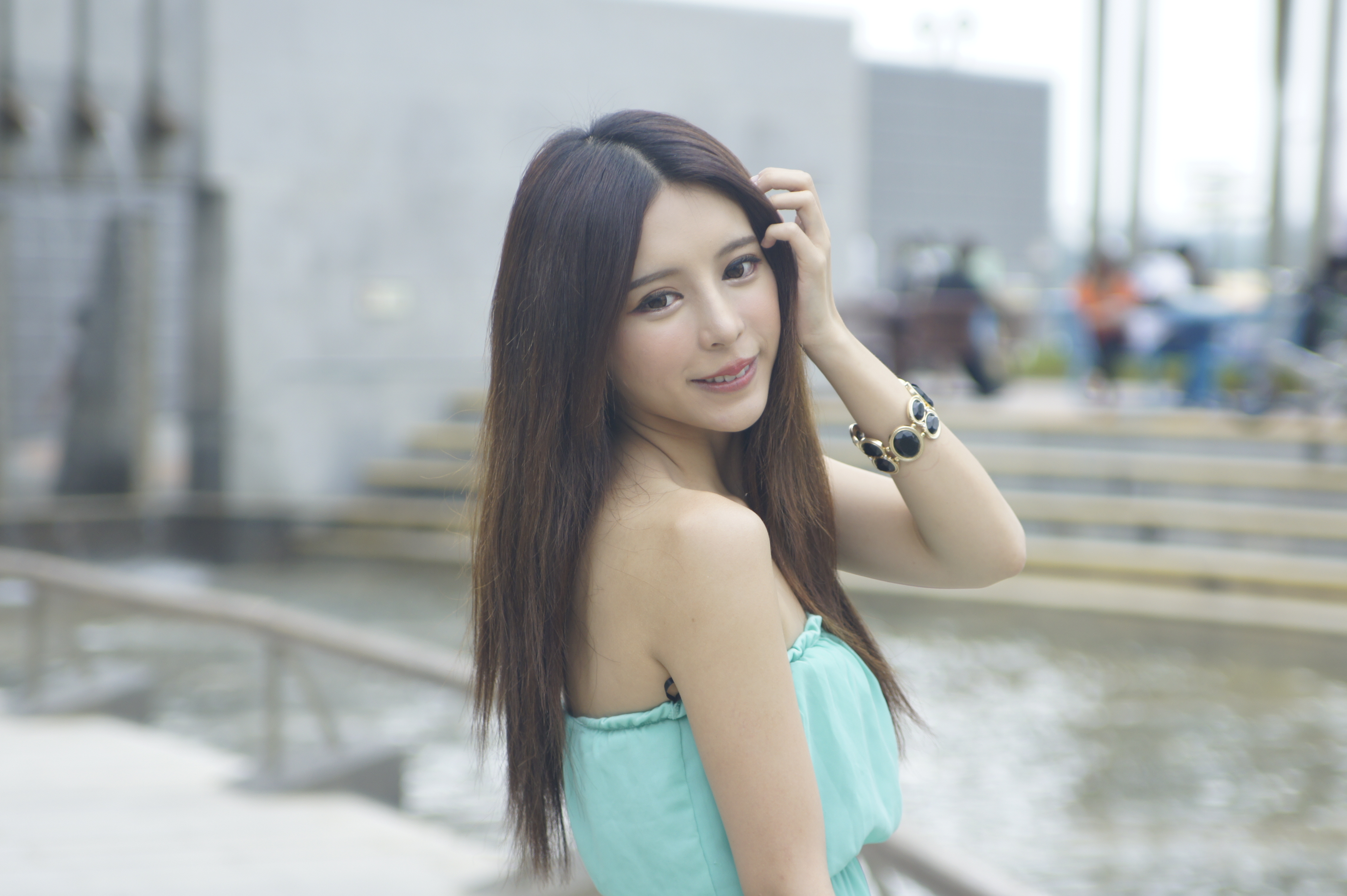 Asian Bokeh Bracelet Girl Hair Hong Kong Julie Chang Model Smile Taiwanese Zhang Qi Jun 4592x3056