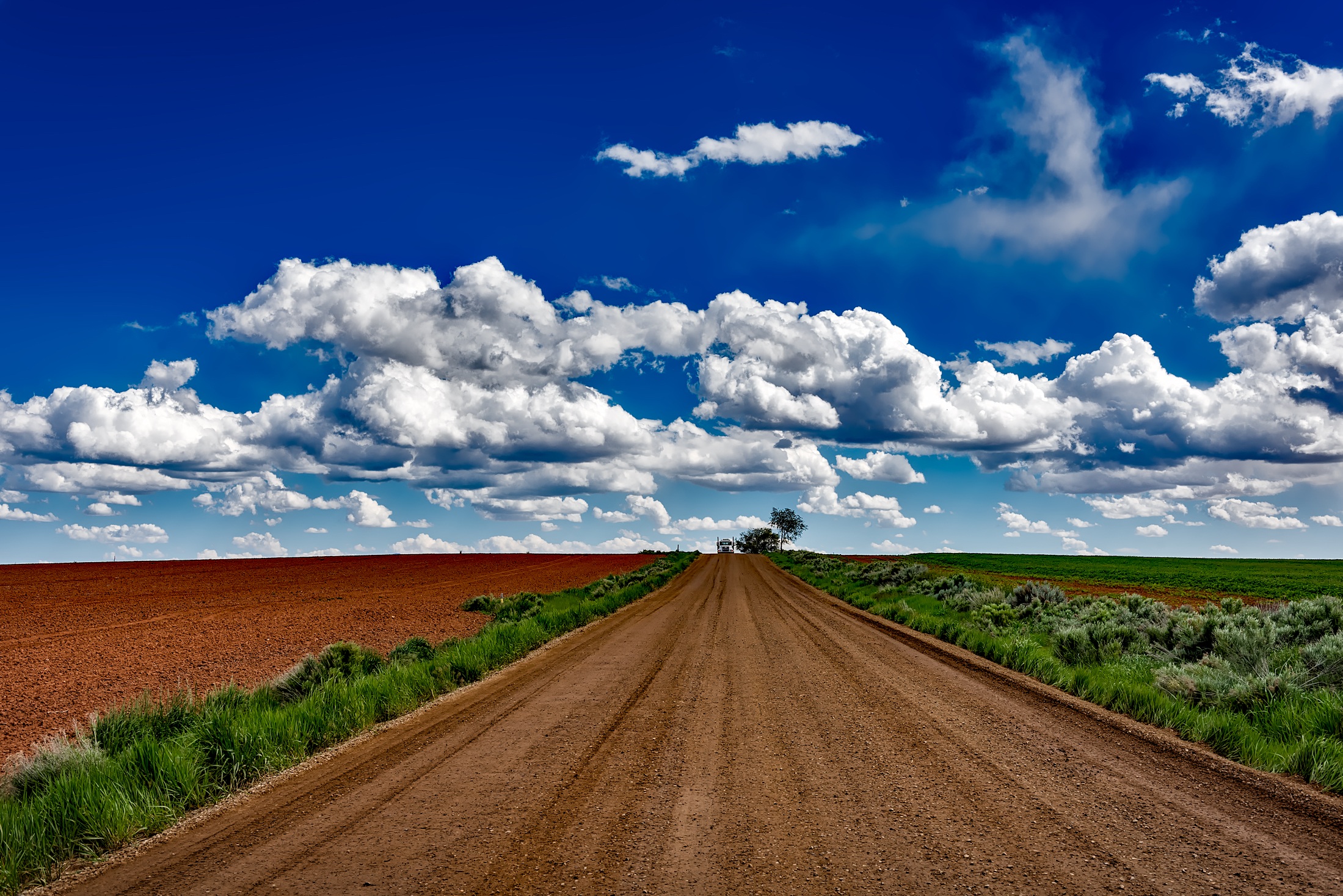 Cloud Countryside Dirt Road Field Landscape Road Sky Usa 2199x1468