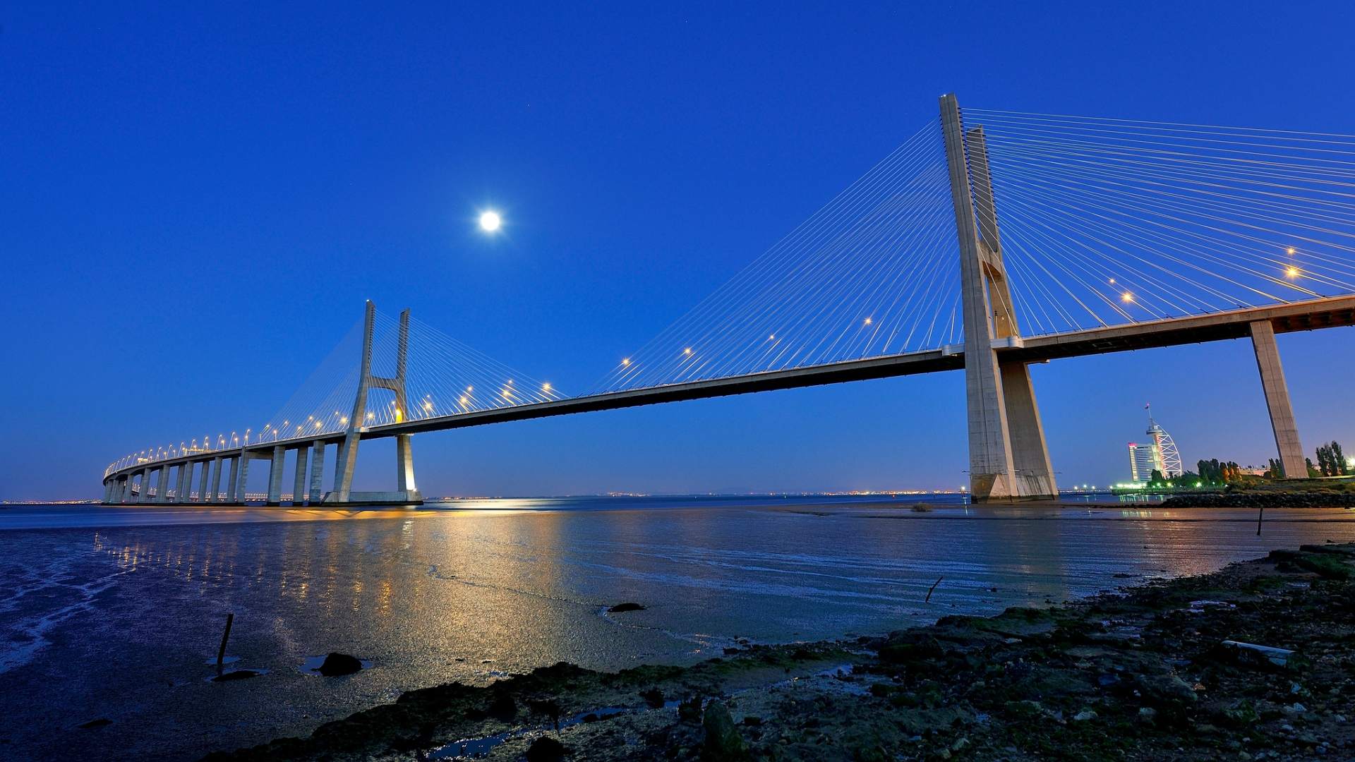 Man Made Vasco Da Gama Bridge 1920x1080