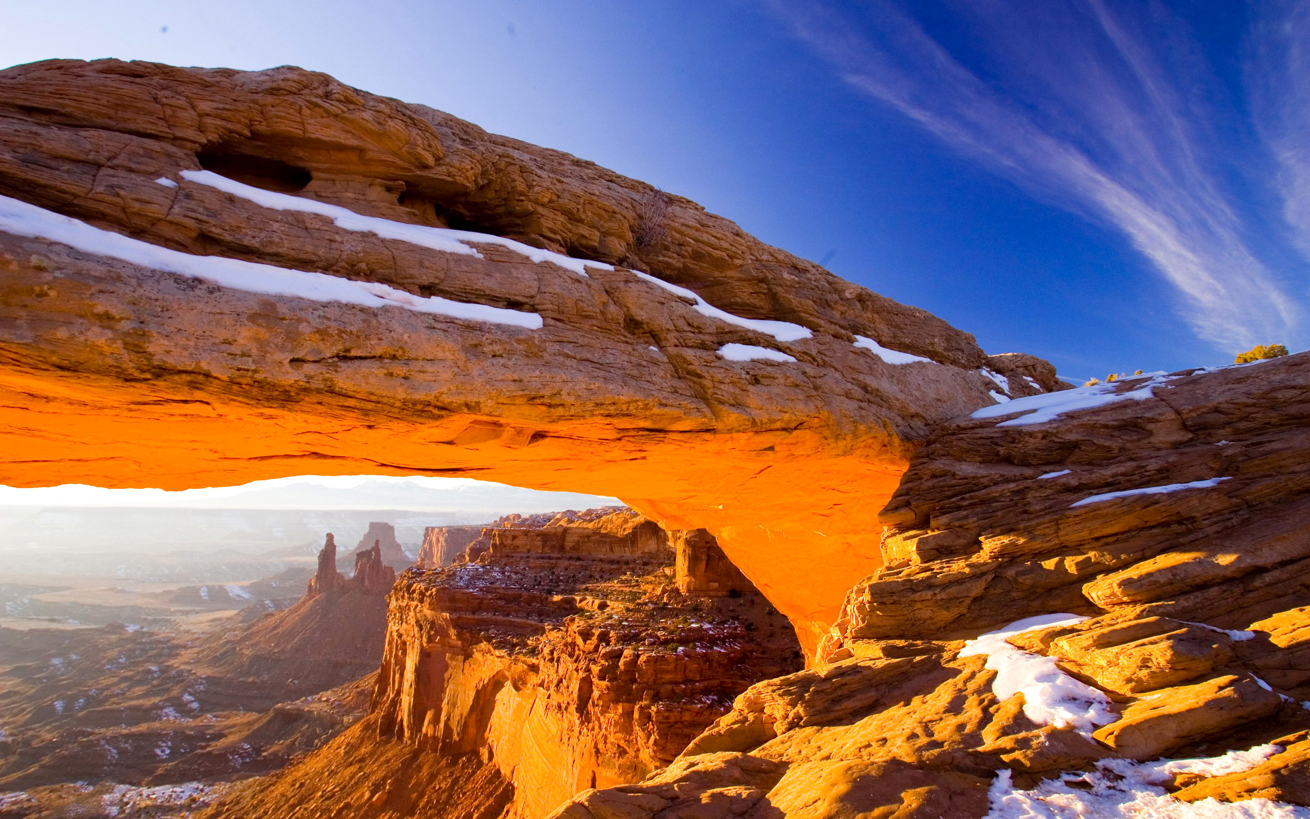 Arch Arches National Park Cliff Landscape Rock Usa Utah 2560x1600