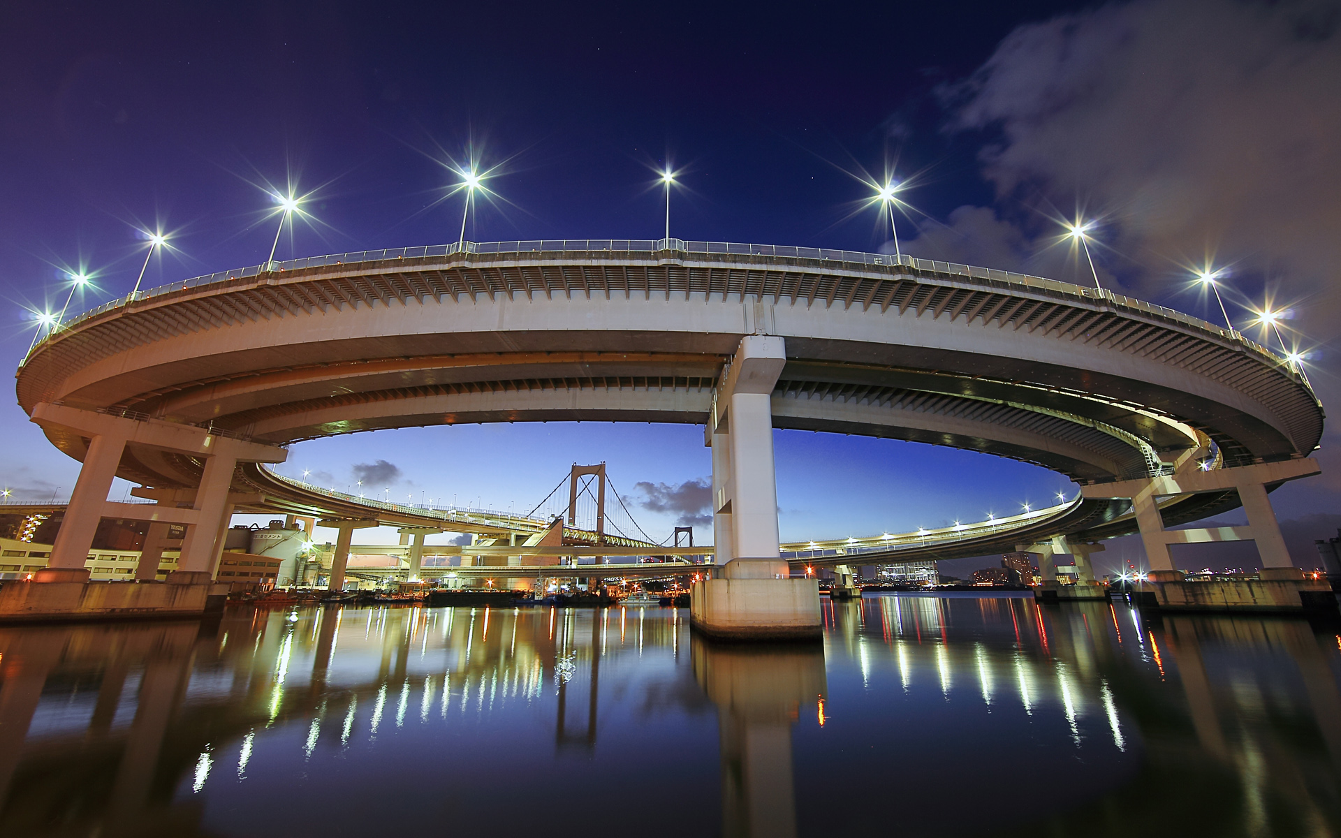 Japan Rainbow Bridge Tokyo 1920x1200