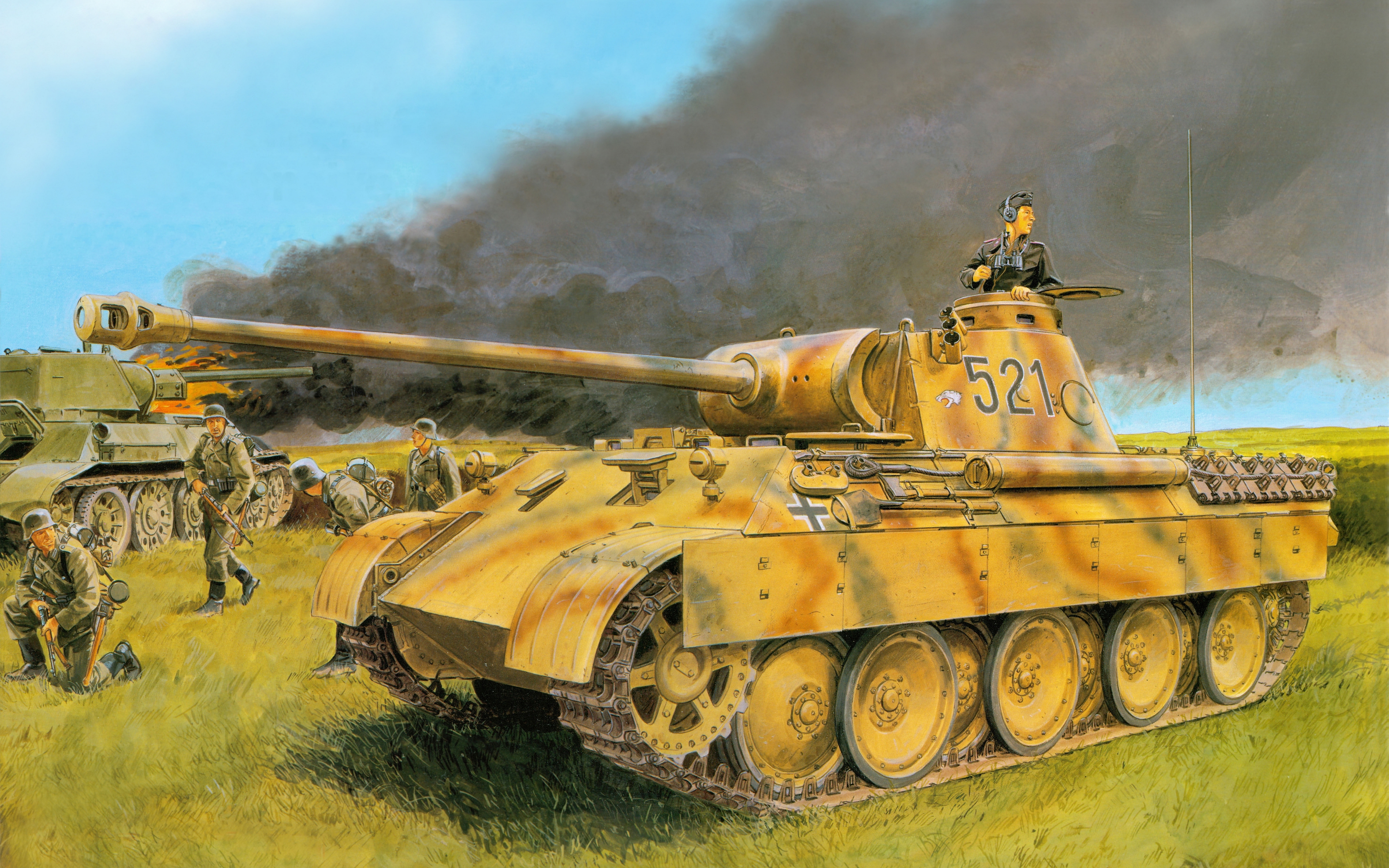 Military Panther Tank 5120x3200