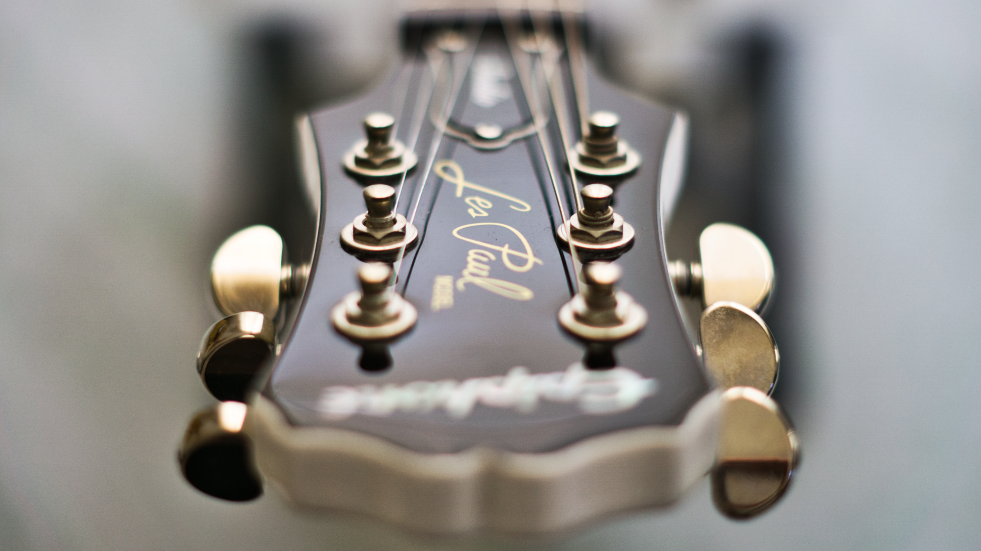 Guitar Music White Blurred Depth Of Field Simple Background Simple Les Paul 1920x1080