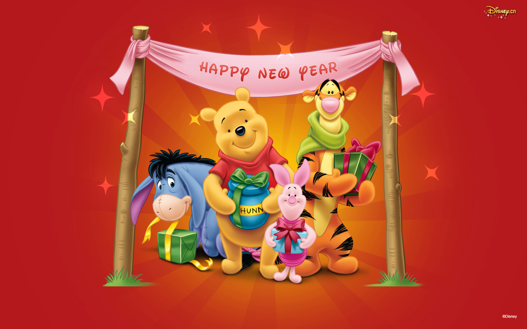 New Year Winnie The Pooh 1680x1050