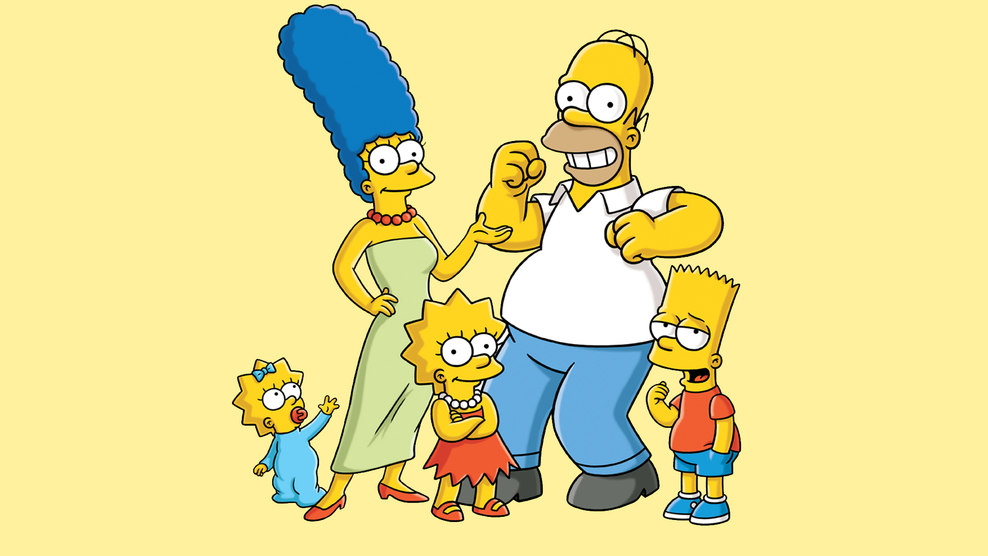 Bart Simpson Homer Simpson Lisa Simpson Maggie Simpson Marge Simpson The Simpsons 1920x1080