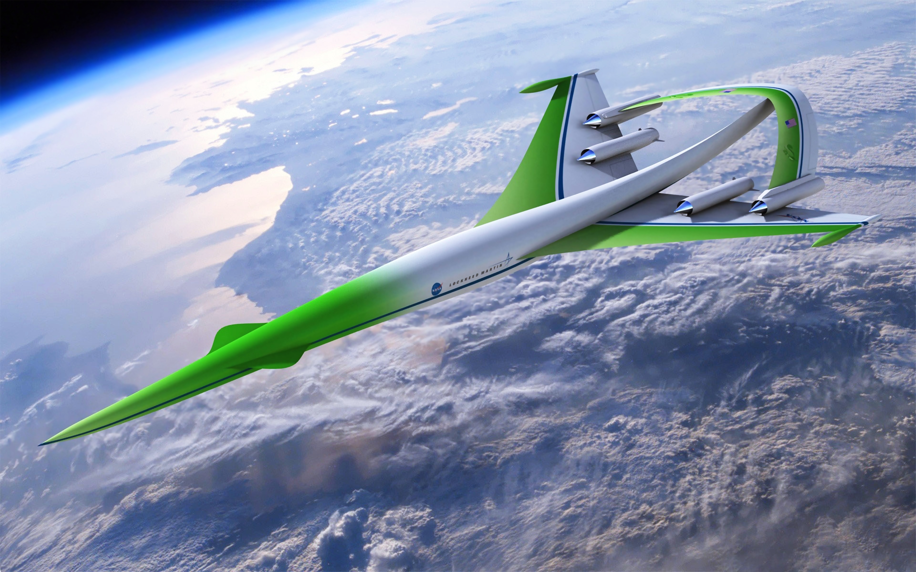 Aircraft Airplane Digital Art Earth Lockheed Martin Nasa Space 3840x2400