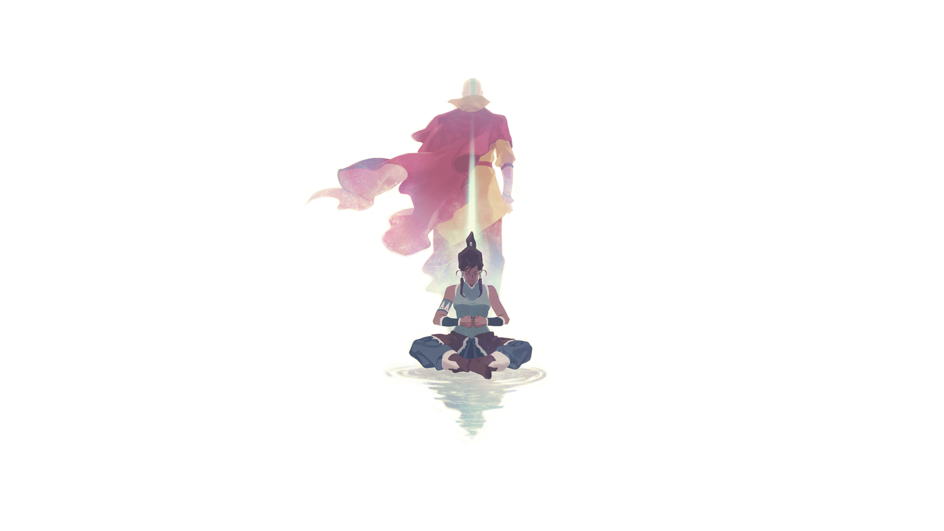 Aang Avatar Avatar The Legend Of Korra Bold Brown Hair Korra The Legend Of Korra Meditation Reflecti 1920x1080