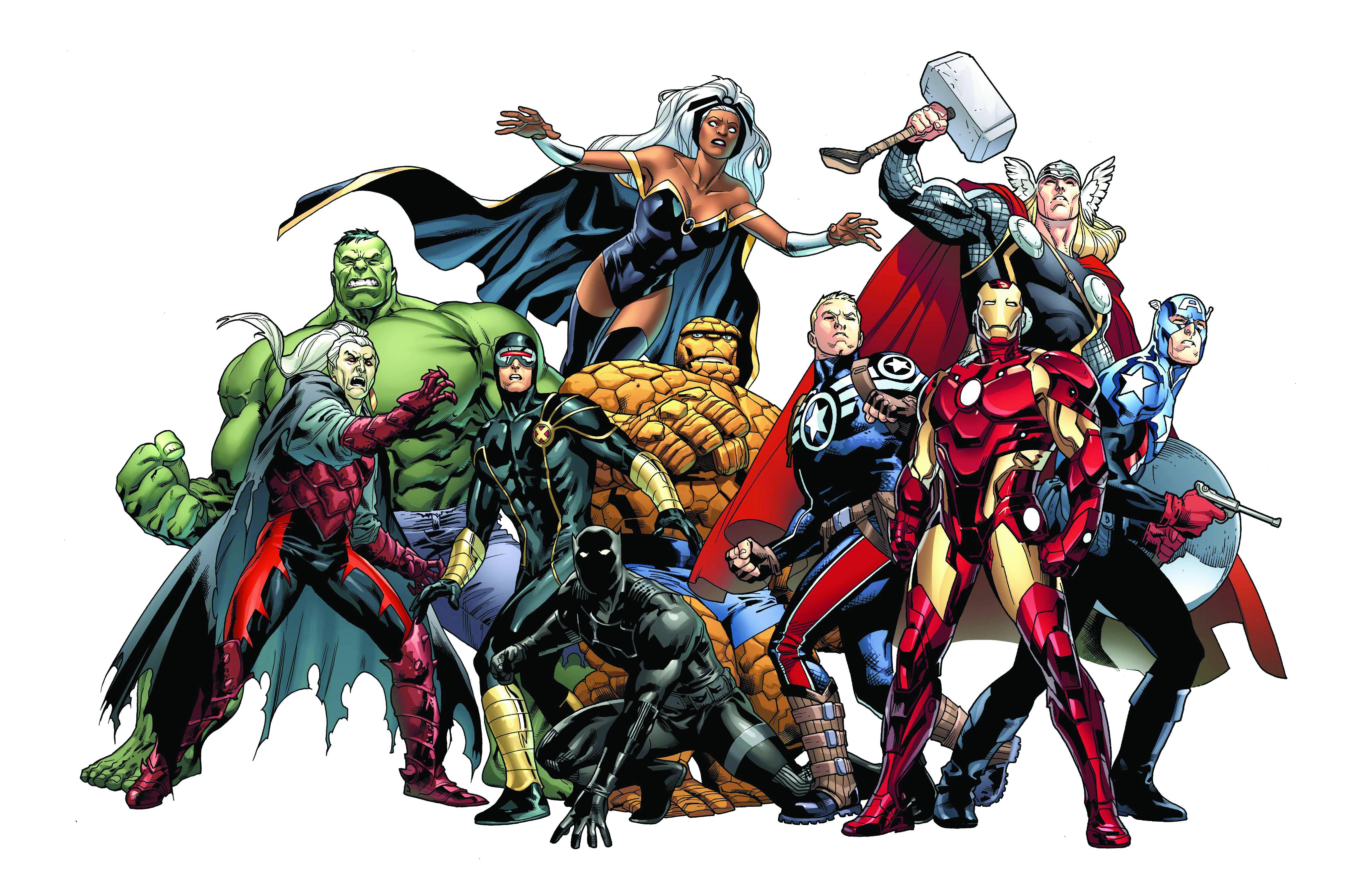 Avengers Ben Grimm Black Panther Marvel Comics Captain America Cyclops Marvel Comics Hulk Iron Man M 4129x2700