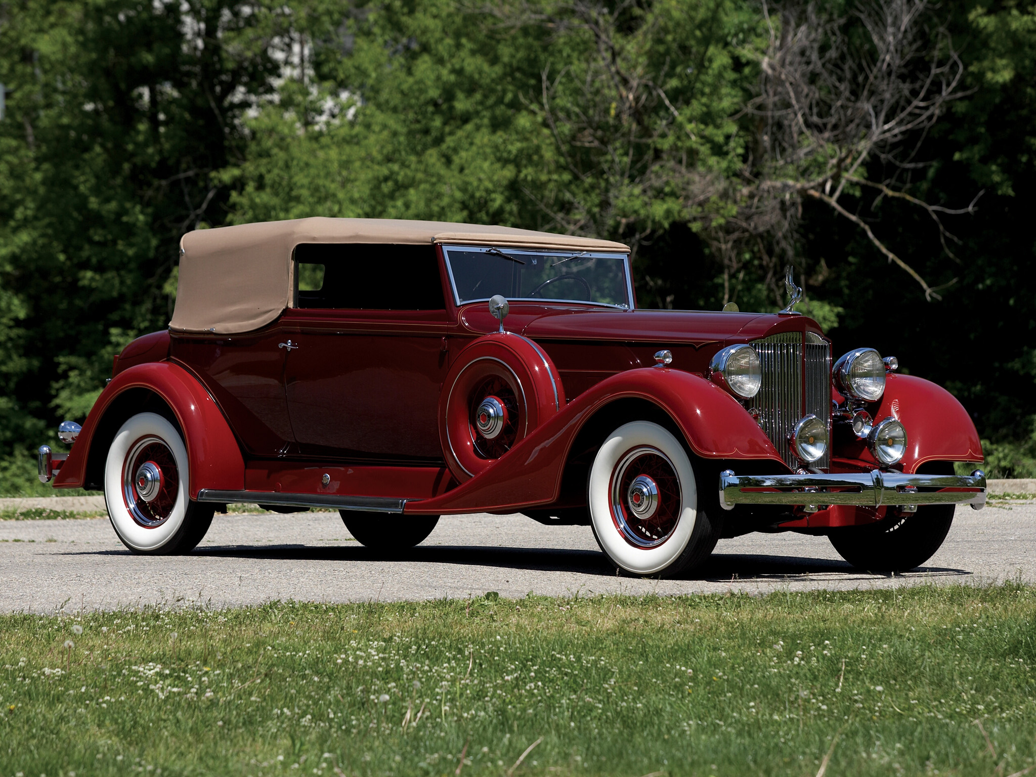 Car Convertible Old Packard Packard Eight Vehicle 2048x1536