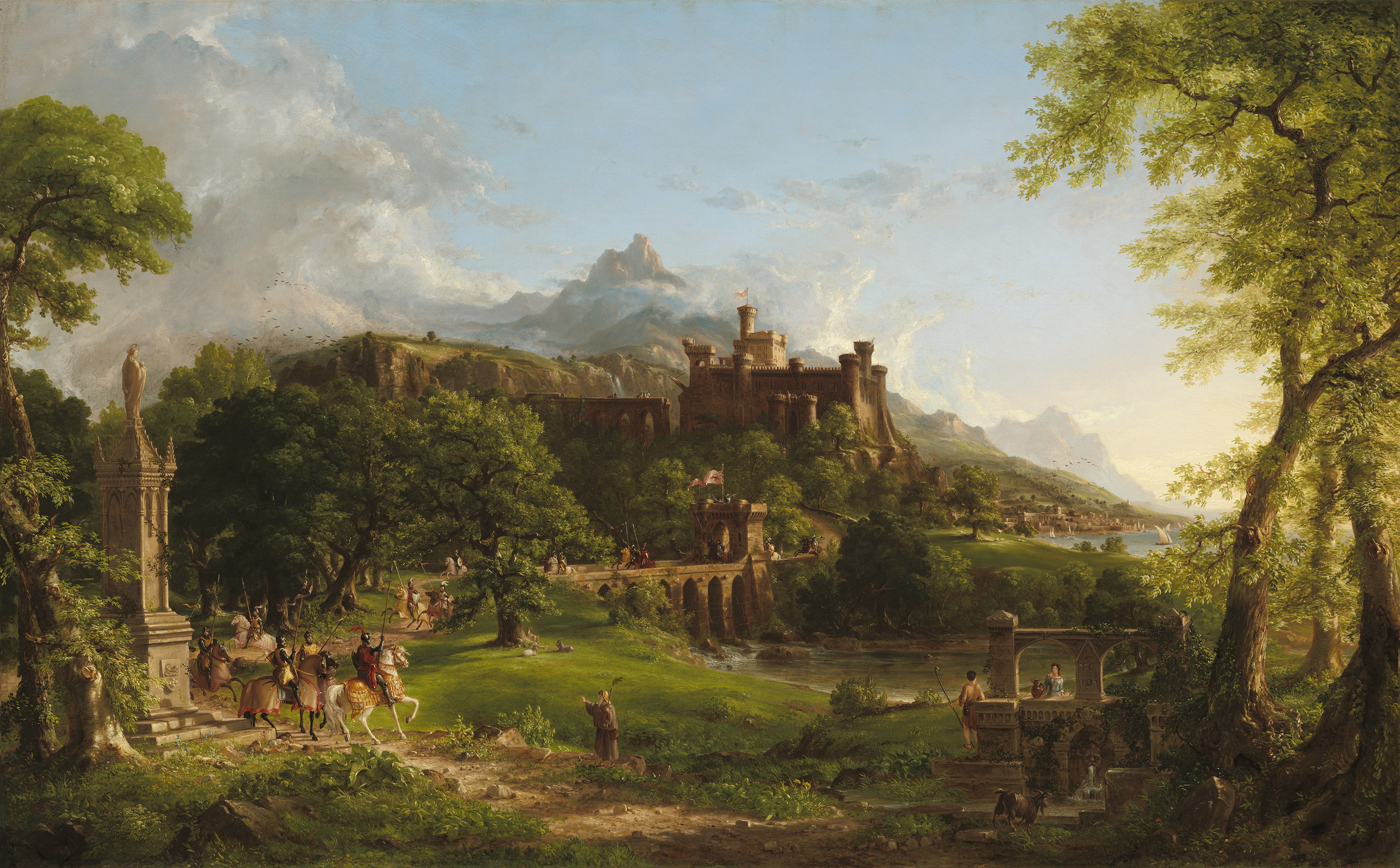 Traditional Art Landscape The Departure 1838 Thomas Cole 4000x2481