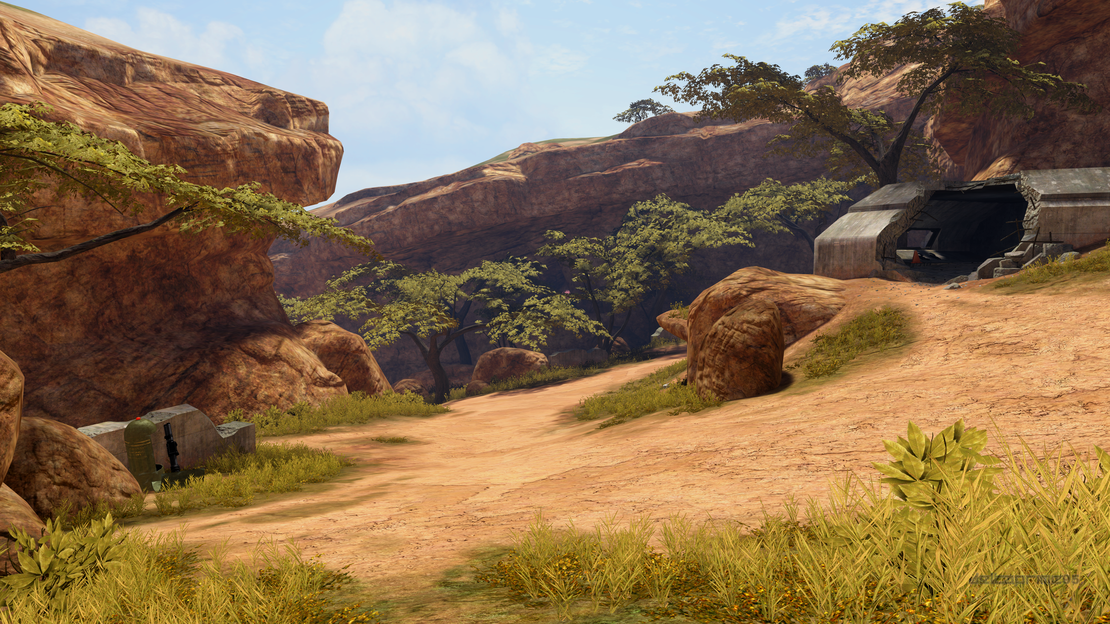 In Game PC Gaming Screen Shot Halo 3 High Ground Multiplayer Map Africa Science Fiction Bunker Rocke 3840x2160