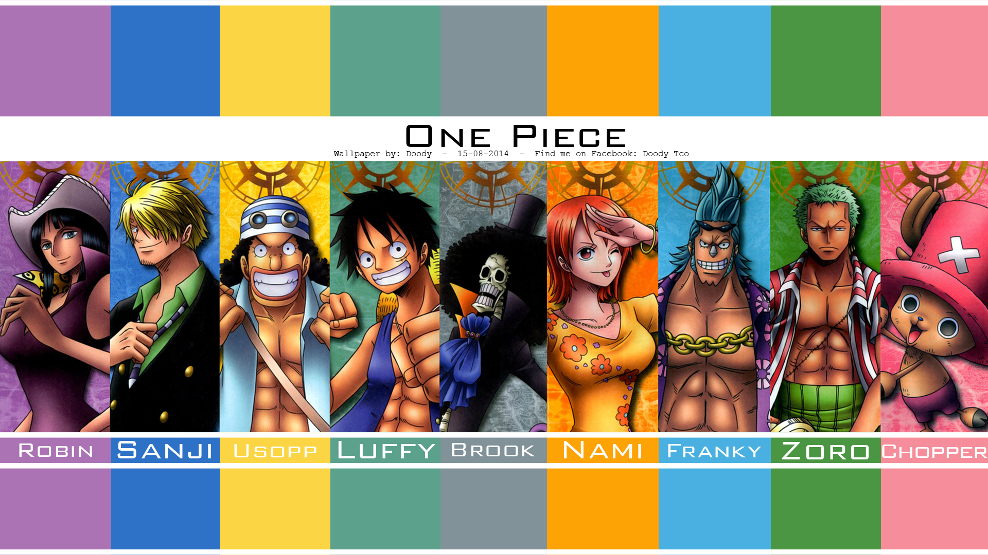 Brook One Piece Franky One Piece Monkey D Luffy Nami One Piece Nico Robin Roronoa Zoro Sanji One Pie 1920x1080