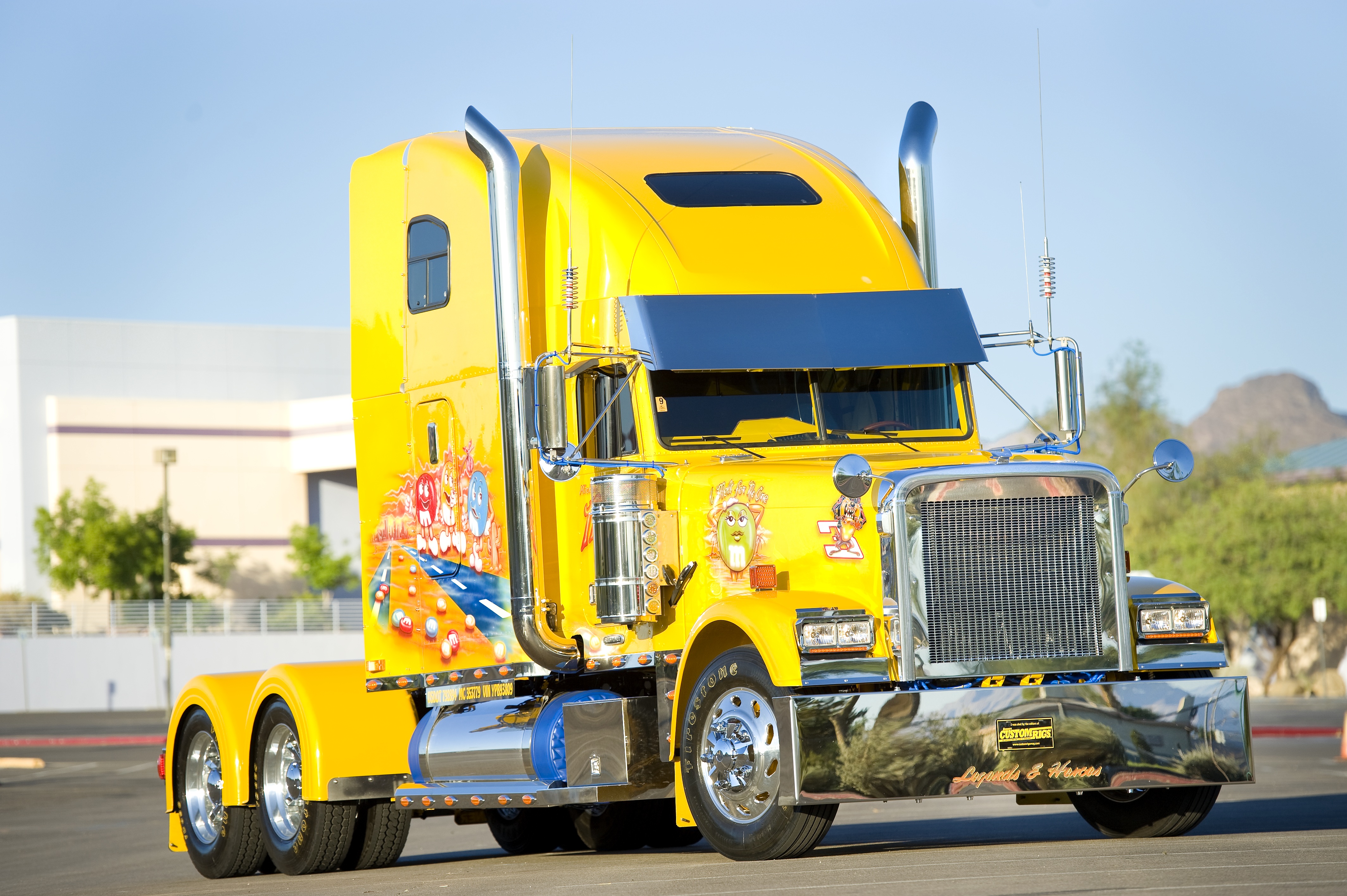 Big Rig Freightliner Trucks Truck Yellow 4256x2832