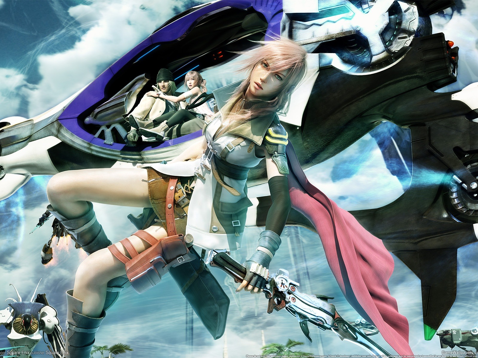 Final Fantasy Xiii Lightning Final Fantasy Serah Farron Snow Villiers 1600x1200