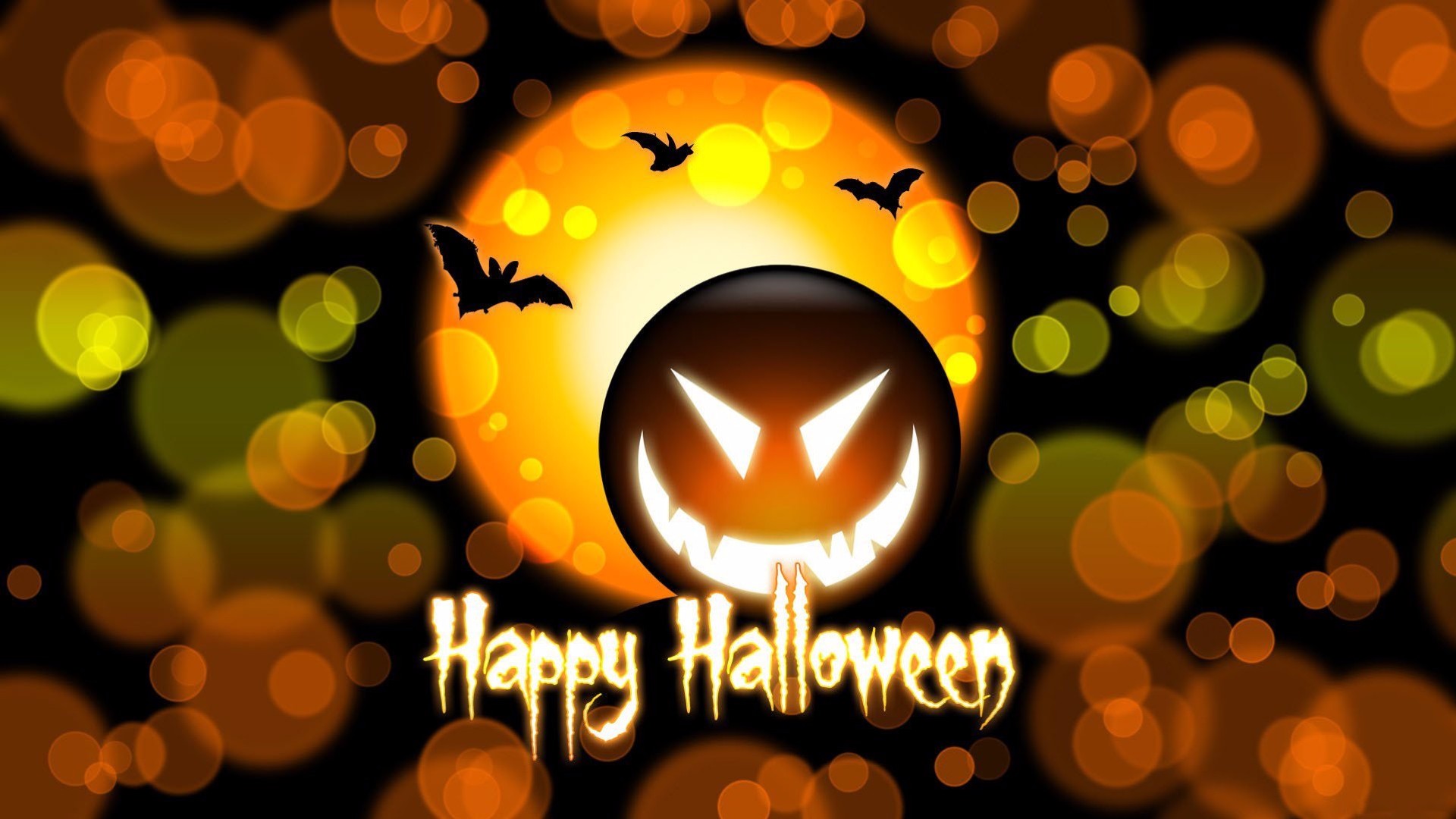 Bat Halloween Happy Halloween Holiday Jack O 039 Lantern Orange Color 1920x1080