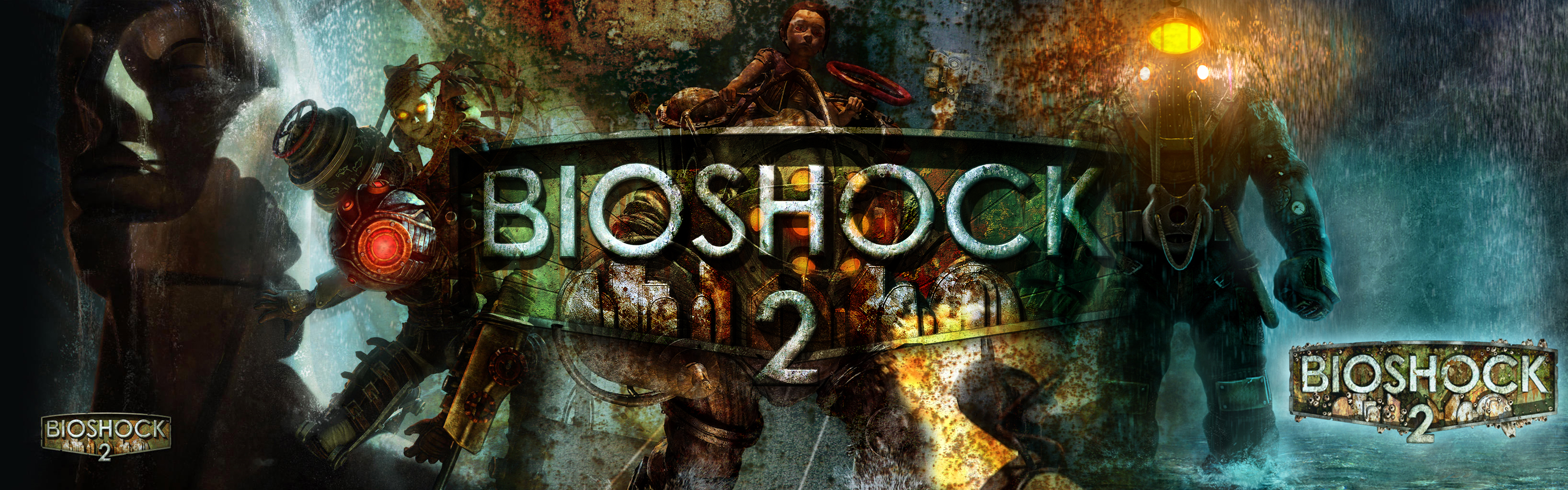 Video Game Bioshock 2 3360x1050