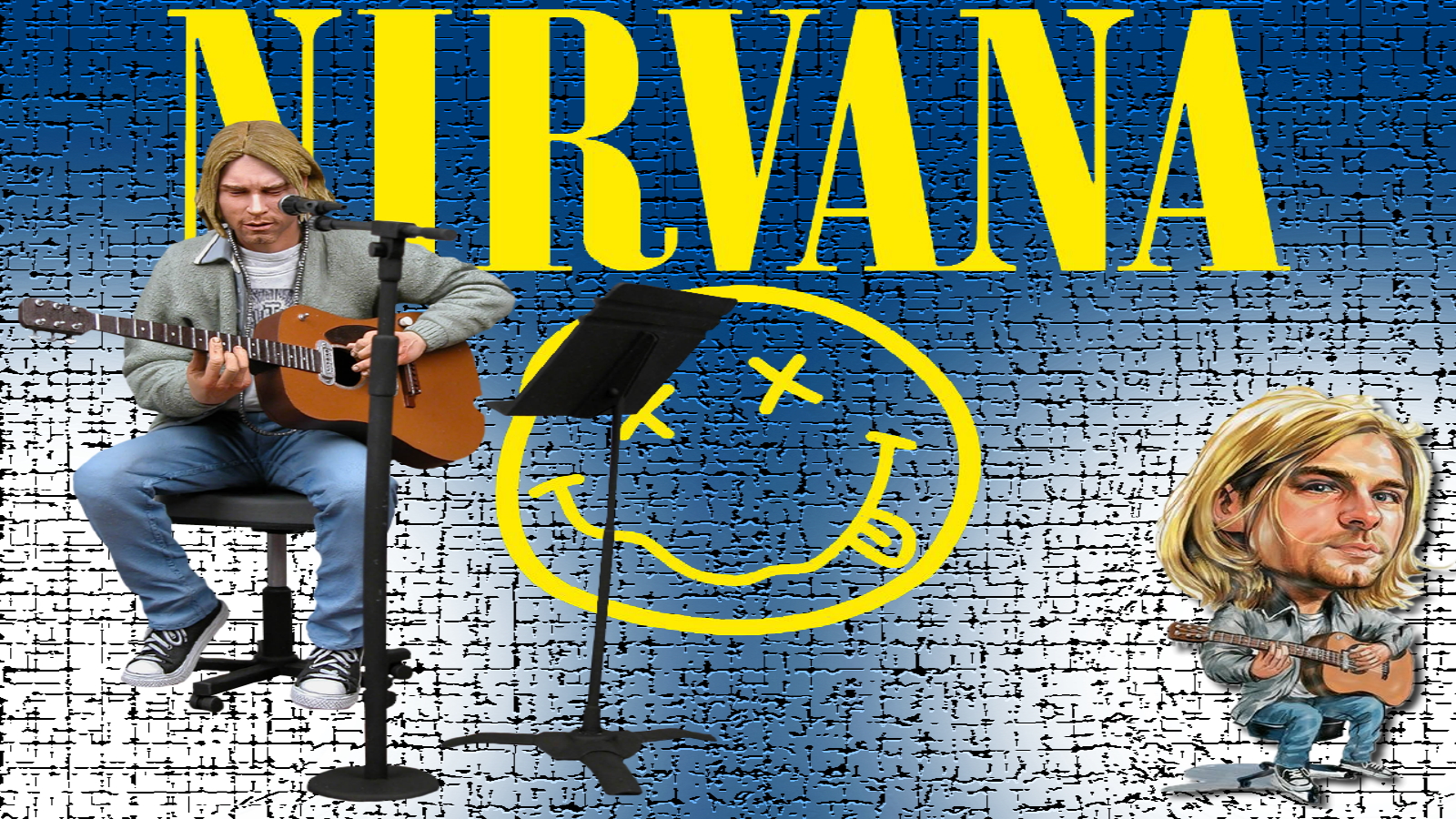 Grunge Kury Cobain Nirvana 1600x900