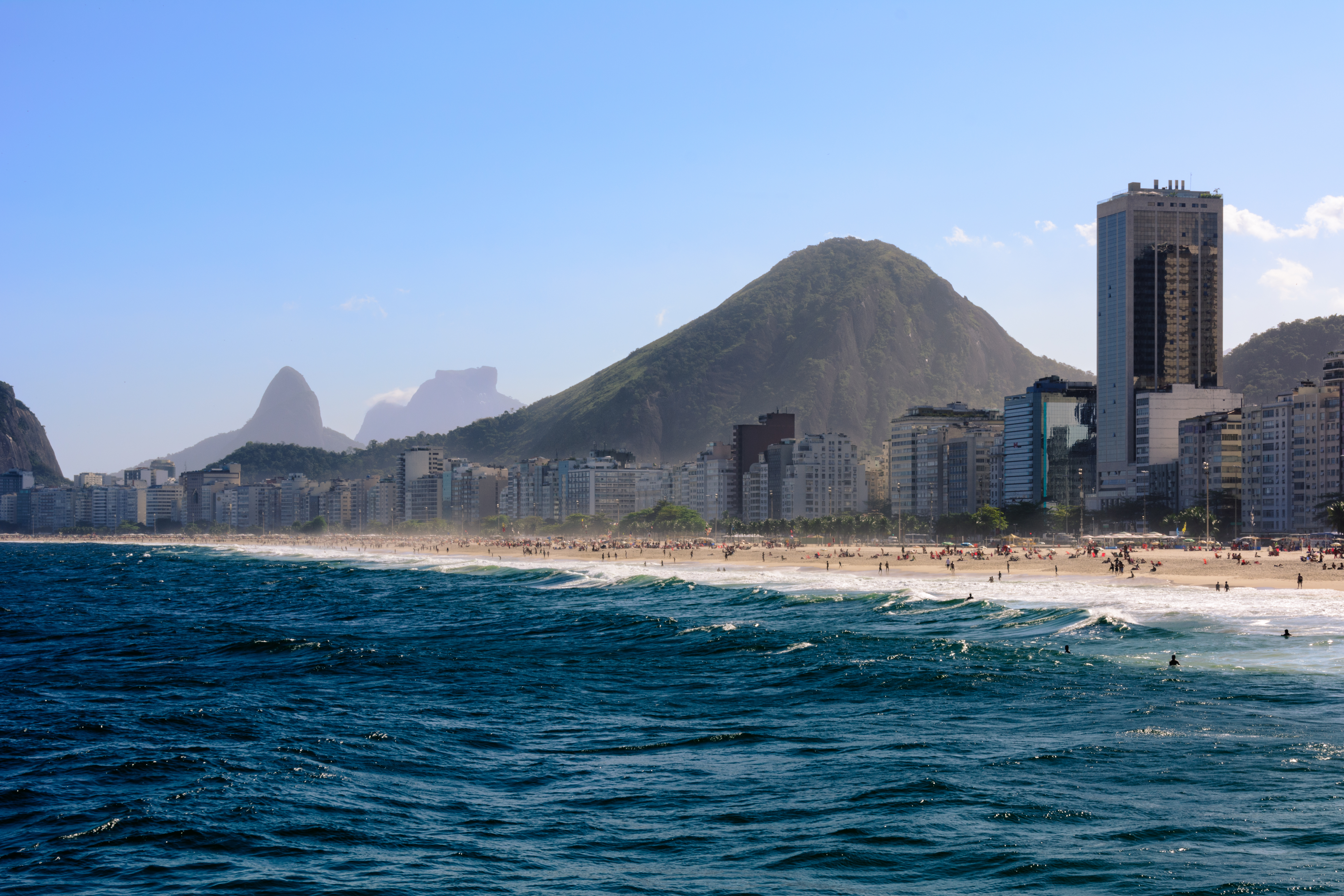 Beach Brazil Copacabana Mountain Rio De Janeiro Sea 5671x3781