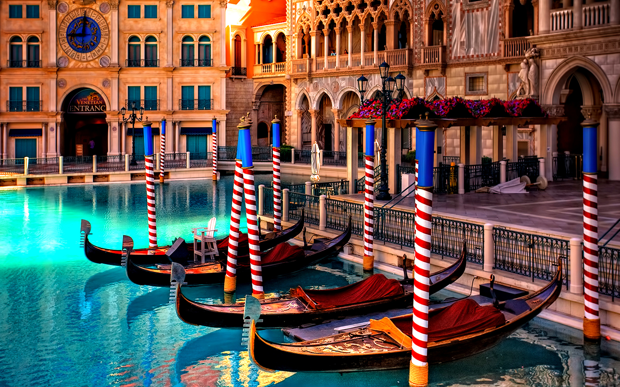 Architecture Building Gondola Grand Canal Italy Vehicle Venice Water 2560x1600