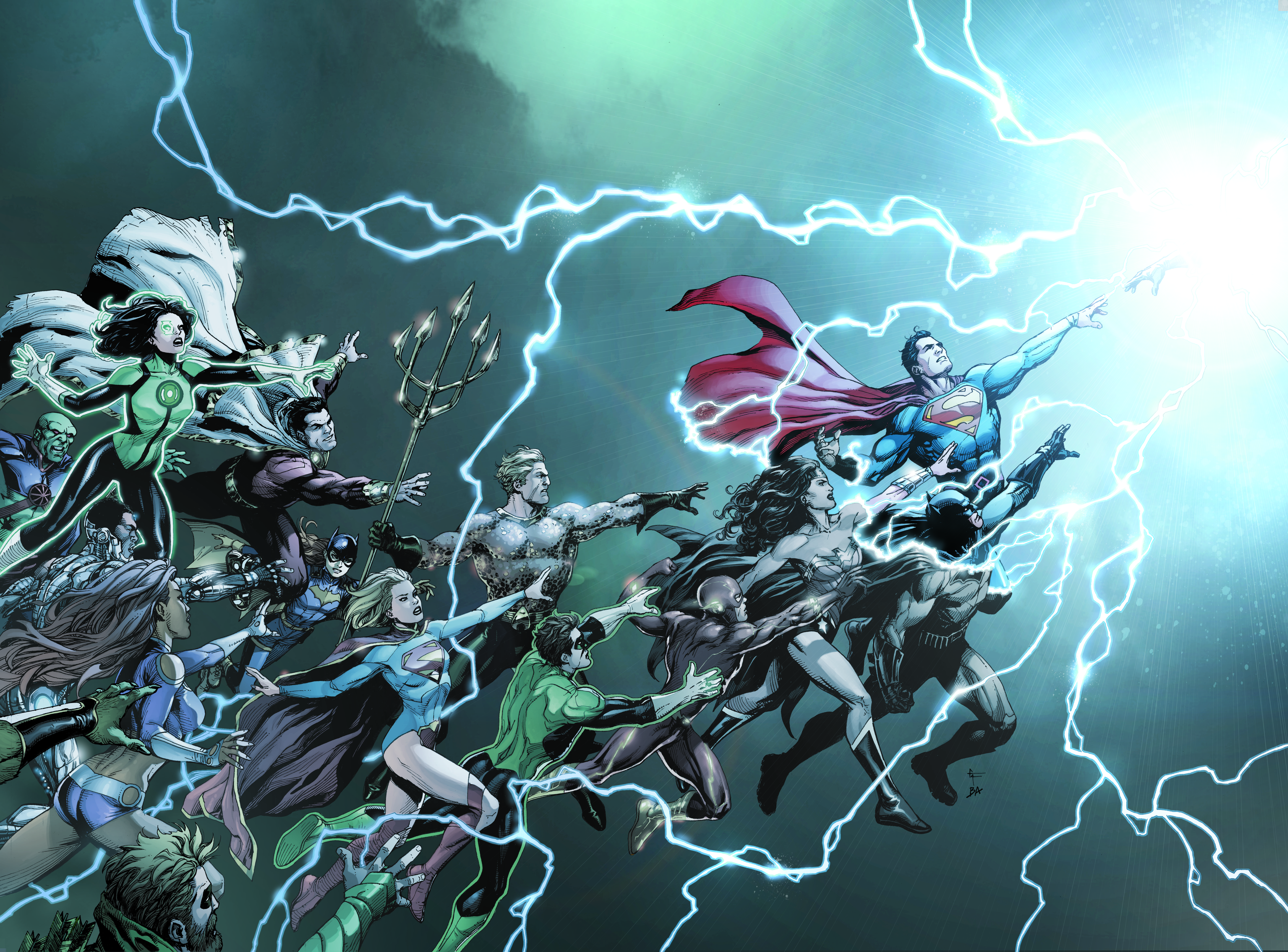 Aquaman Batgirl Batman Cyborg Dc Comics Dc Comics Flash Green Arrow Green Lantern Hal Jordan Justice 6357x4697