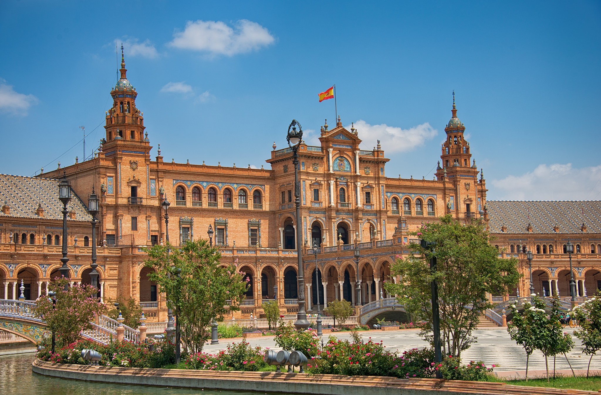 Place Plaza De Espana Seville Spain 2048x1347