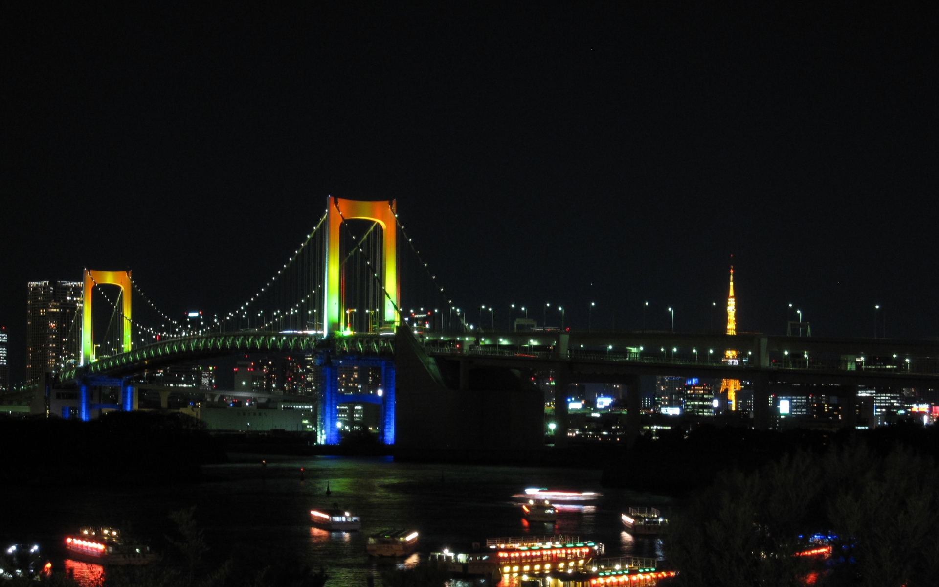 Japan Rainbow Bridge Tokyo 1920x1200