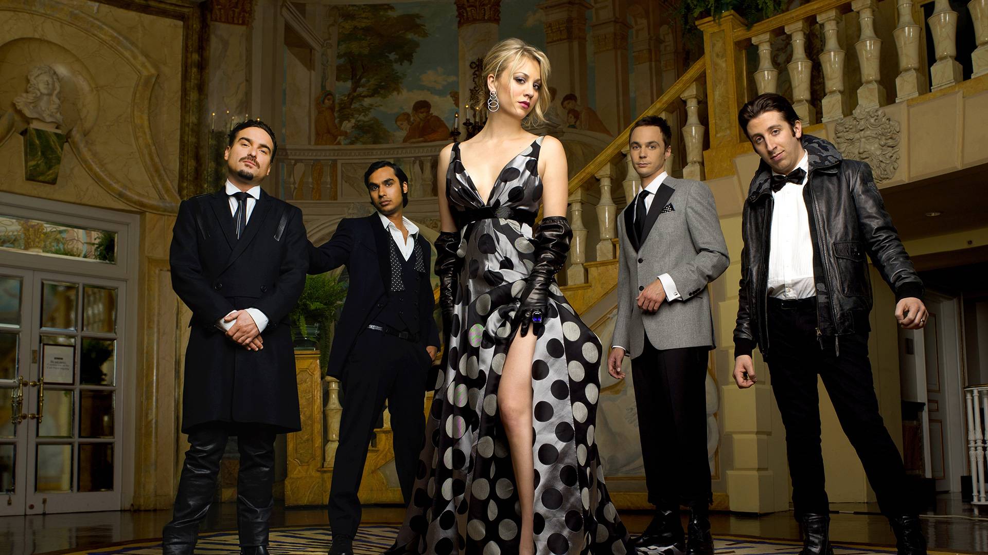 Jim Parsons Johnny Galecki Kaley Cuoco Kunal Nayyar Simon Helberg 1920x1080