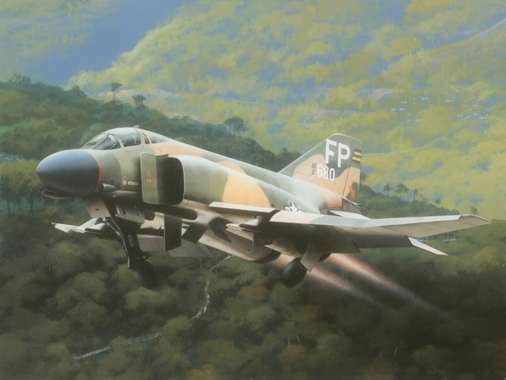 Aircraft Artistic Jet Fighter Mcdonnell Douglas F 4 Phantom Ii Painting Warplane 1920x1442