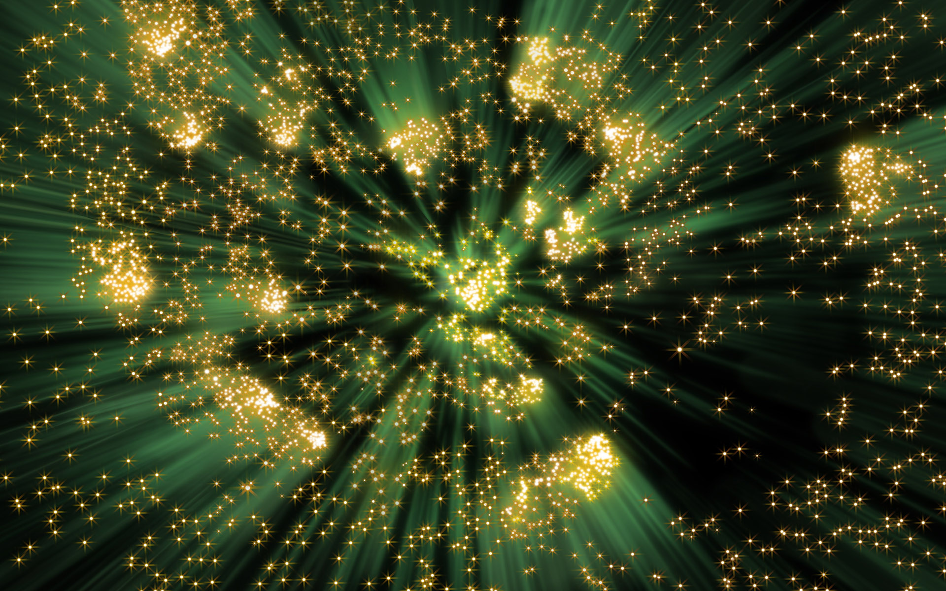 Abstract Gold Green Sparkles 1920x1200