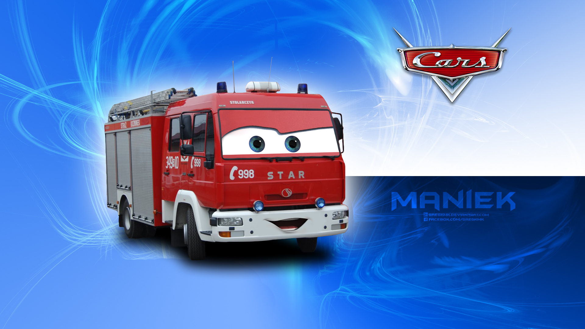 Auta Department Disney Fire Engine Pixar 1920x1080