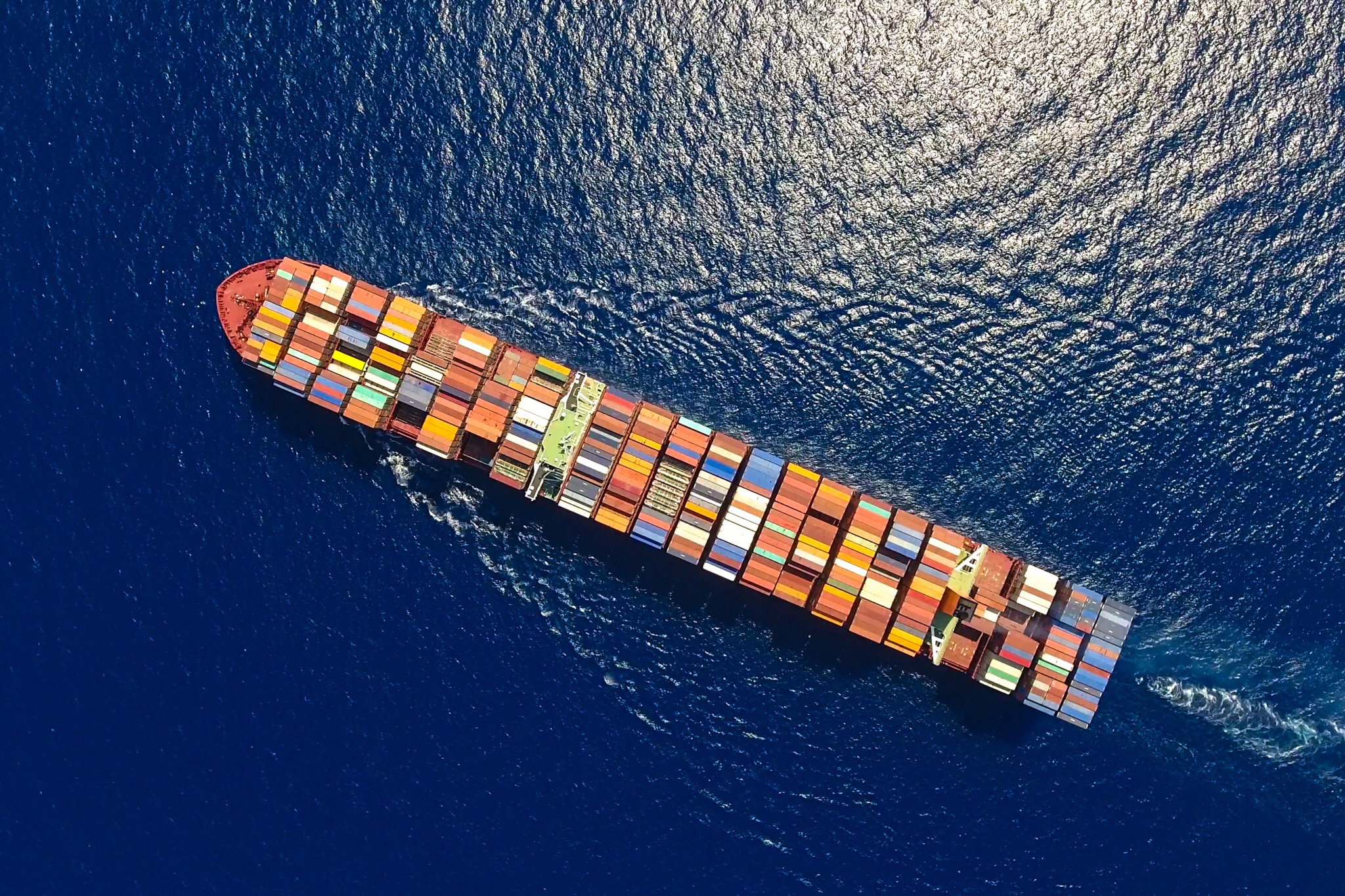 Aerial Container Container Ship Ocean Ship 2048x1365