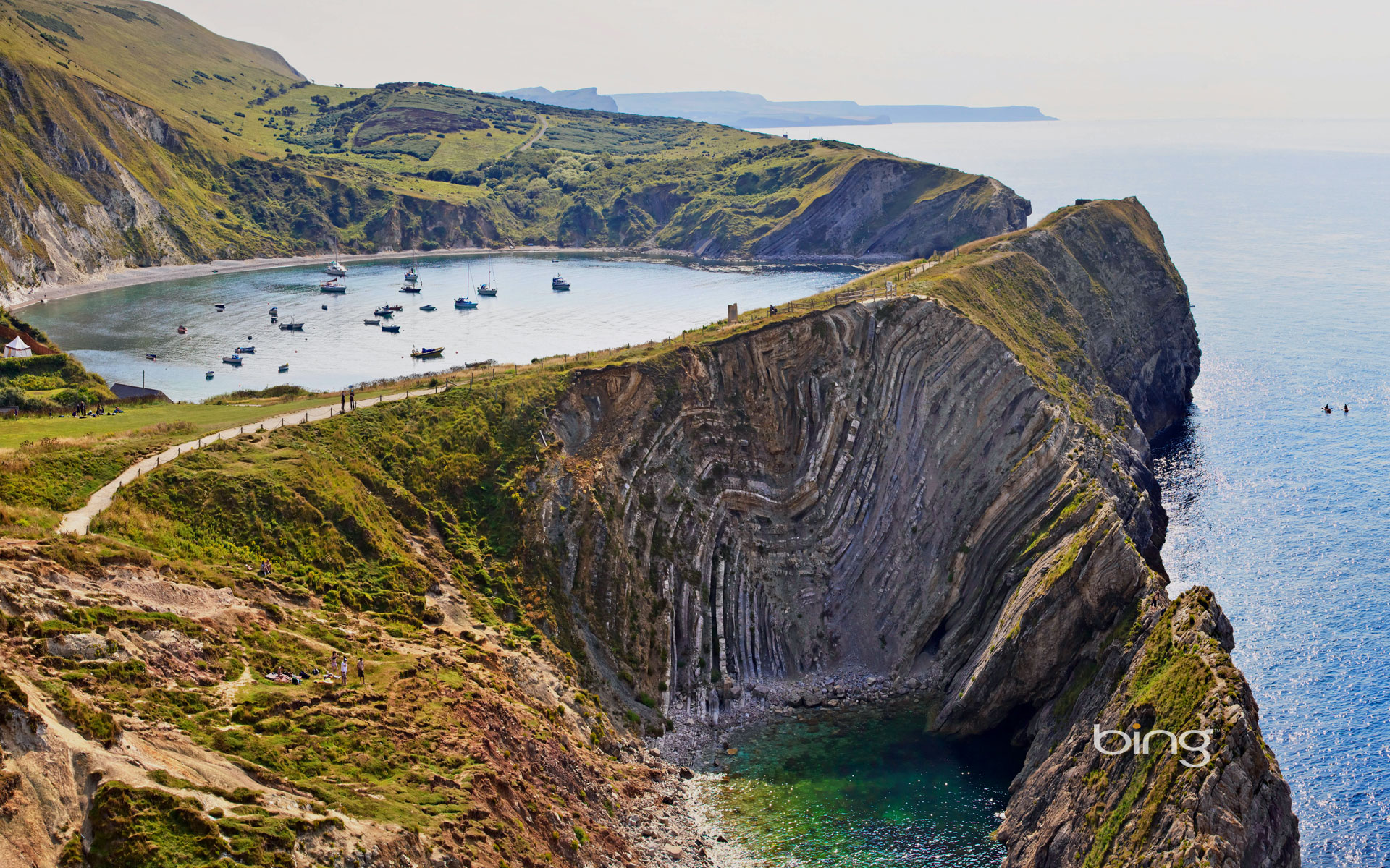 Coastline Dorset England Lulworth Cove 1920x1200