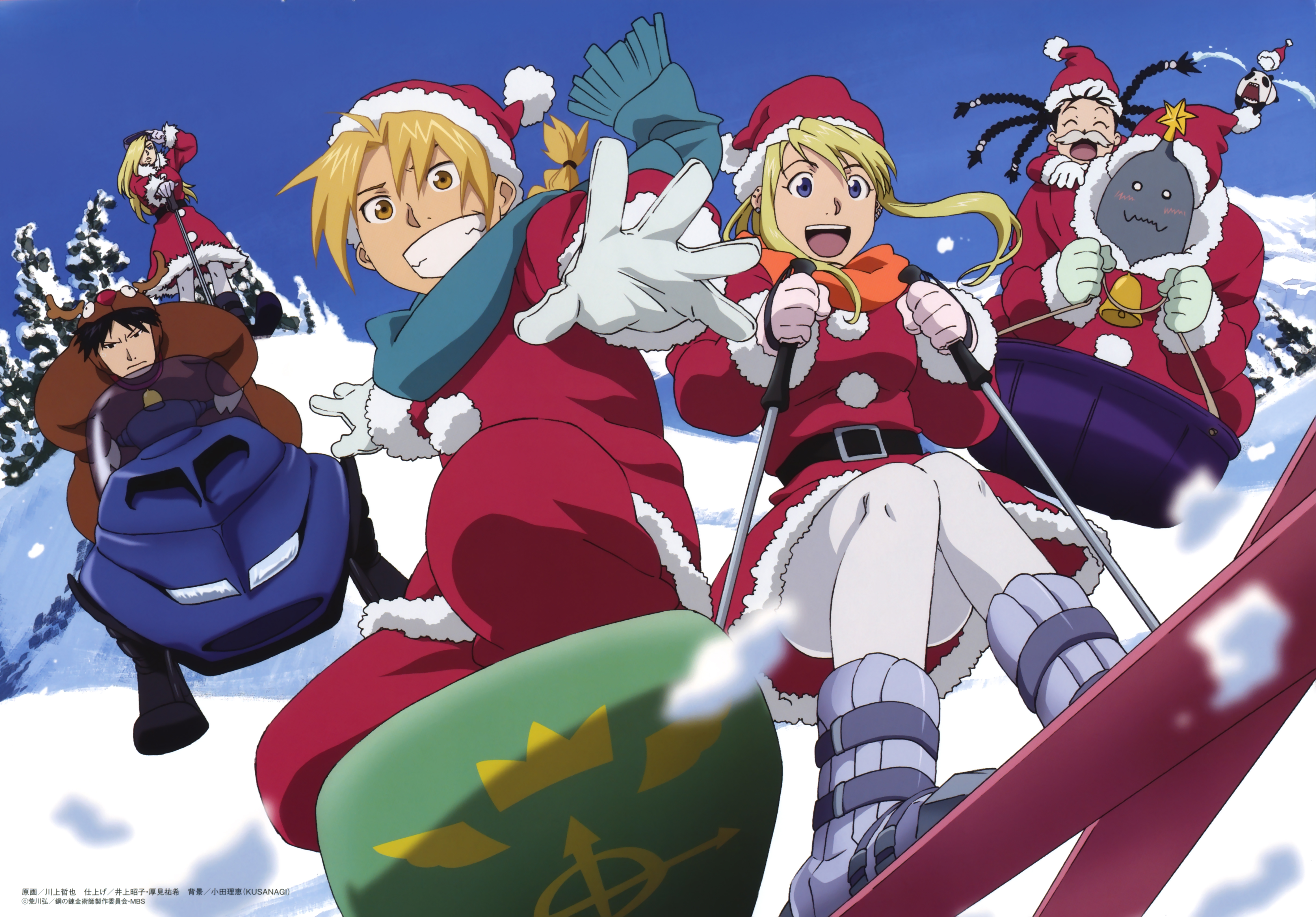 Alphonse Elric Christmas Edward Elric Fullmetal Alchemist May Chang Olivier Mira Armstrong Roy Musta 4656x3246