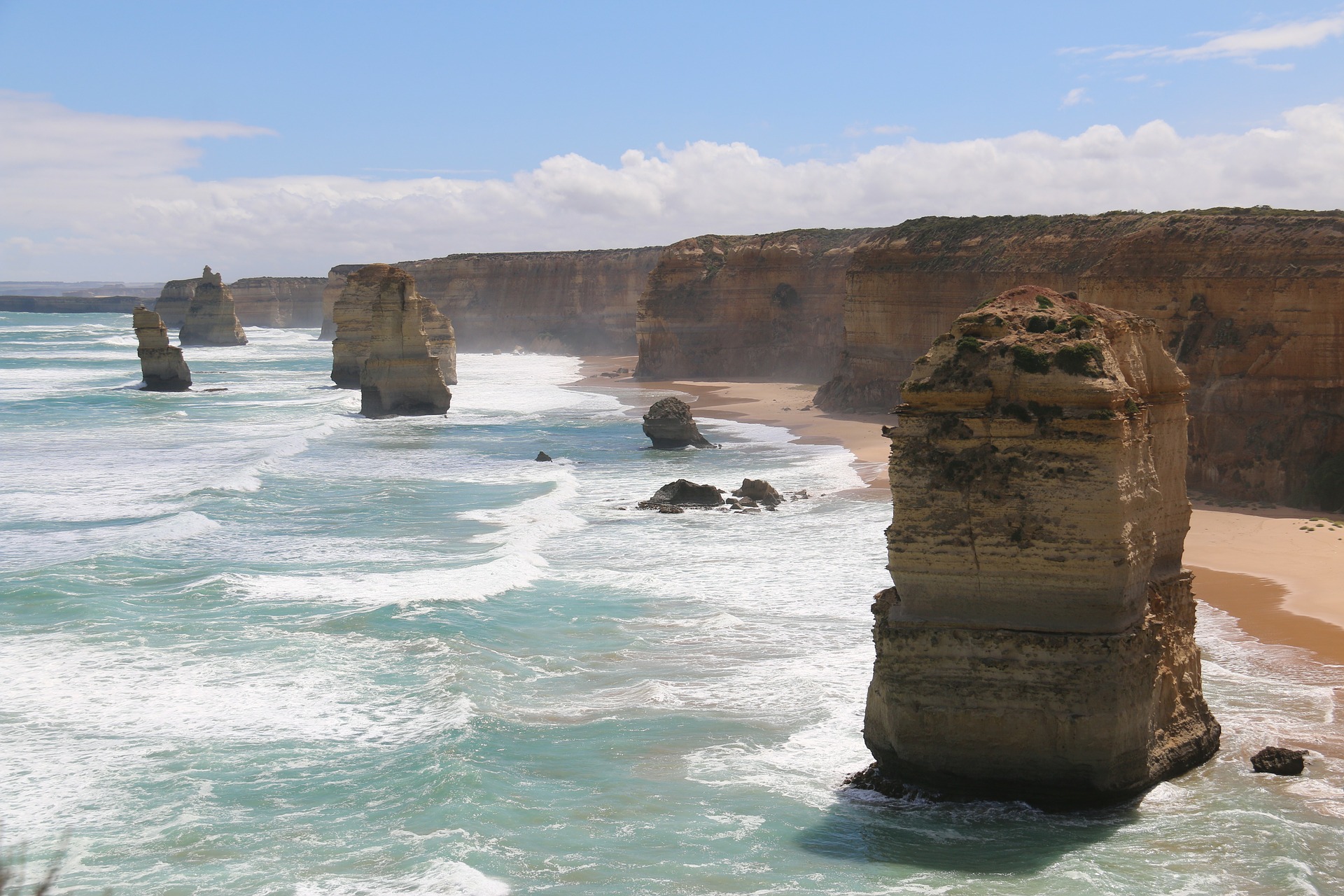 Australia Cliff Coast Coastline Limestone Nature Rock The Twelve Apostles Victoria Australia 1920x1280