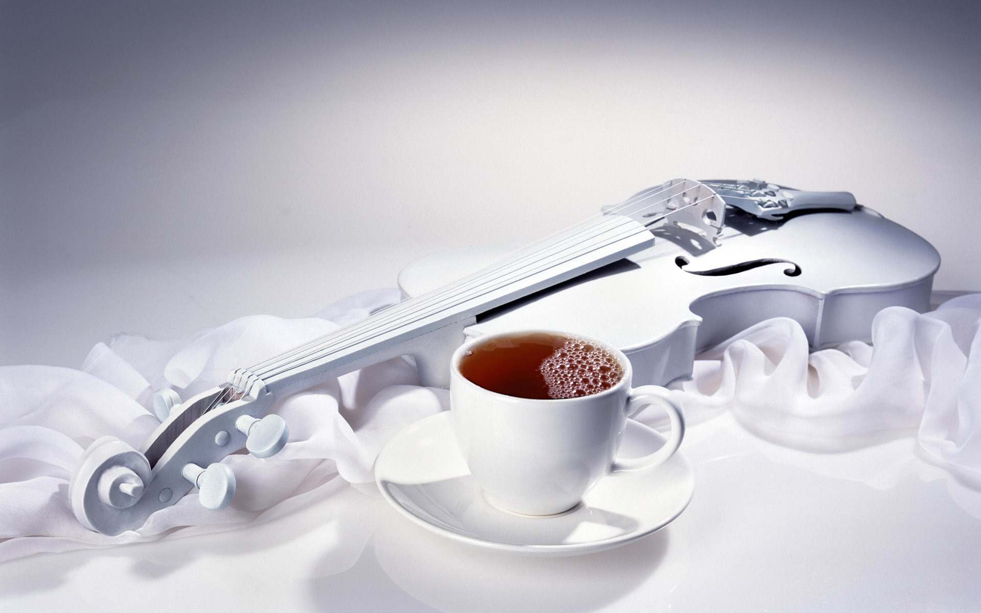 Coffee Mug Music Tea Violin 1920x1200