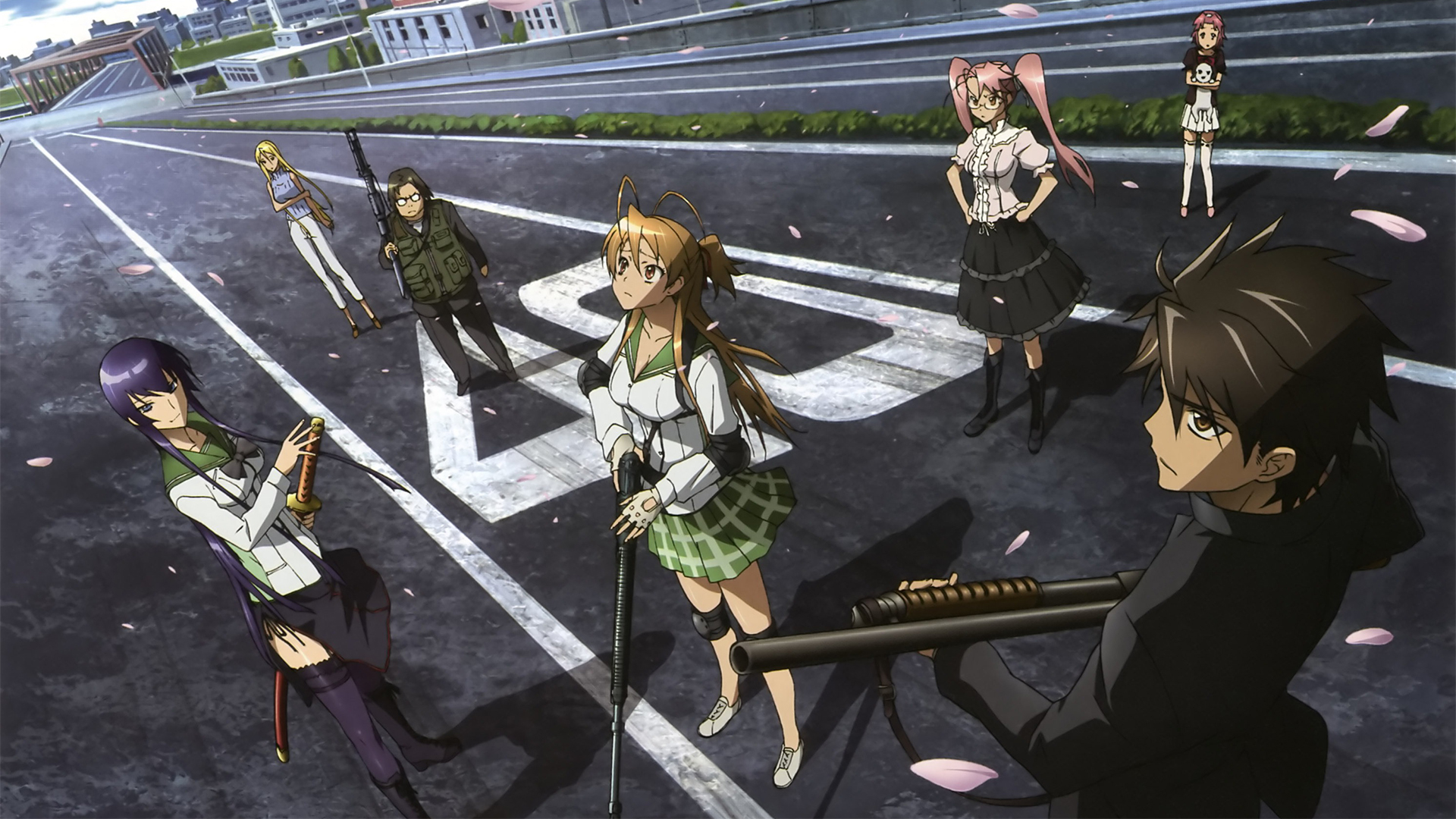 Alice Maresato Highschool Of The Dead Kohta Hirano Rei Miyamoto Saeko Busujima Saya Takagi Shizuka M 1920x1080