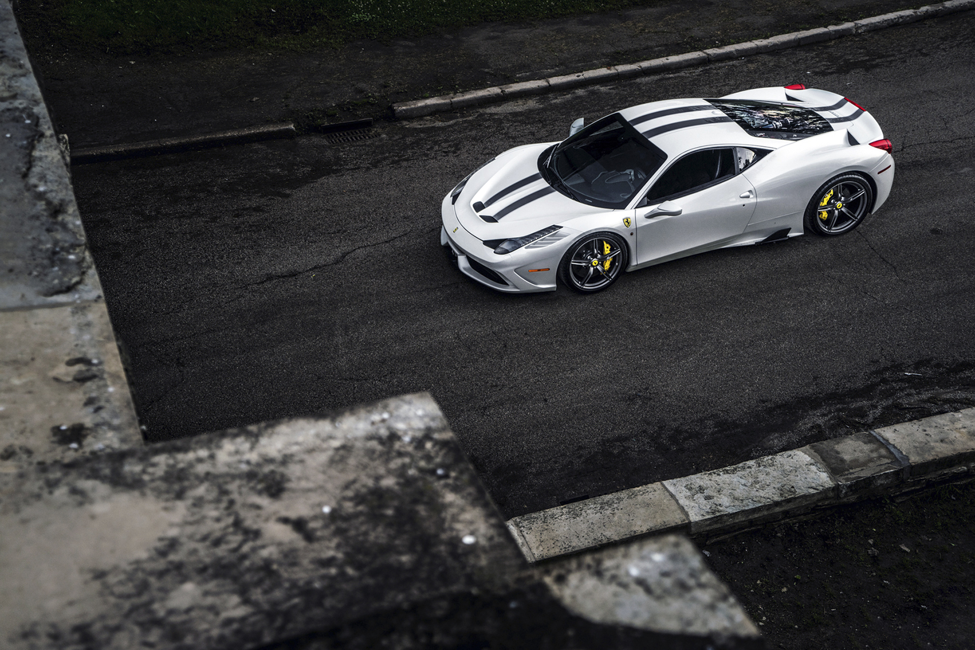 Car Ferrari Ferrari 458 Supercar Vehicle White Car 1920x1280